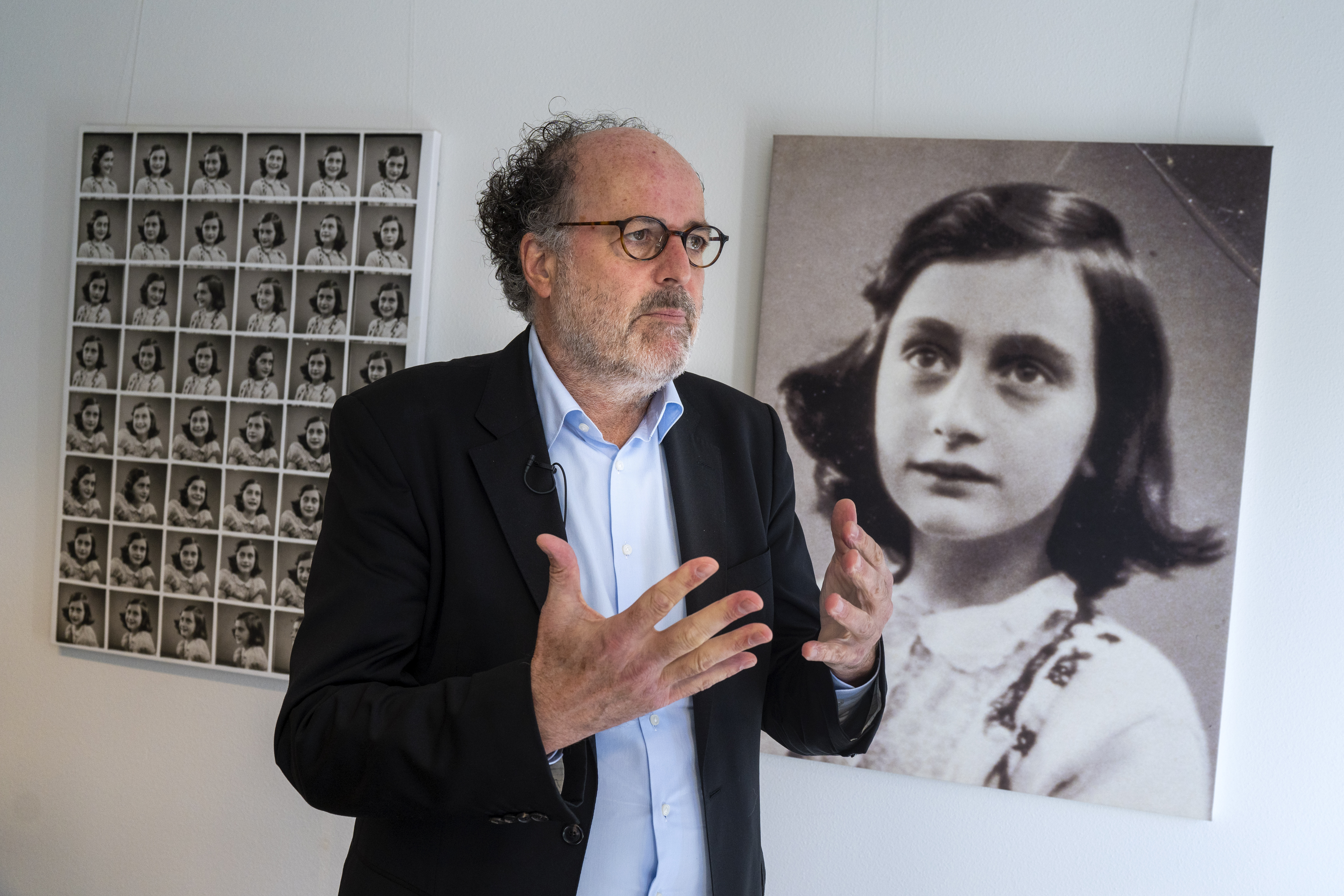 Anne Frank House director Ronald Leopold talks about the upcoming exhibit in New York during an interview in Amsterdam, Netherlands, Friday, Oct. 4, 2024. (AP Photo/Peter Dejong)