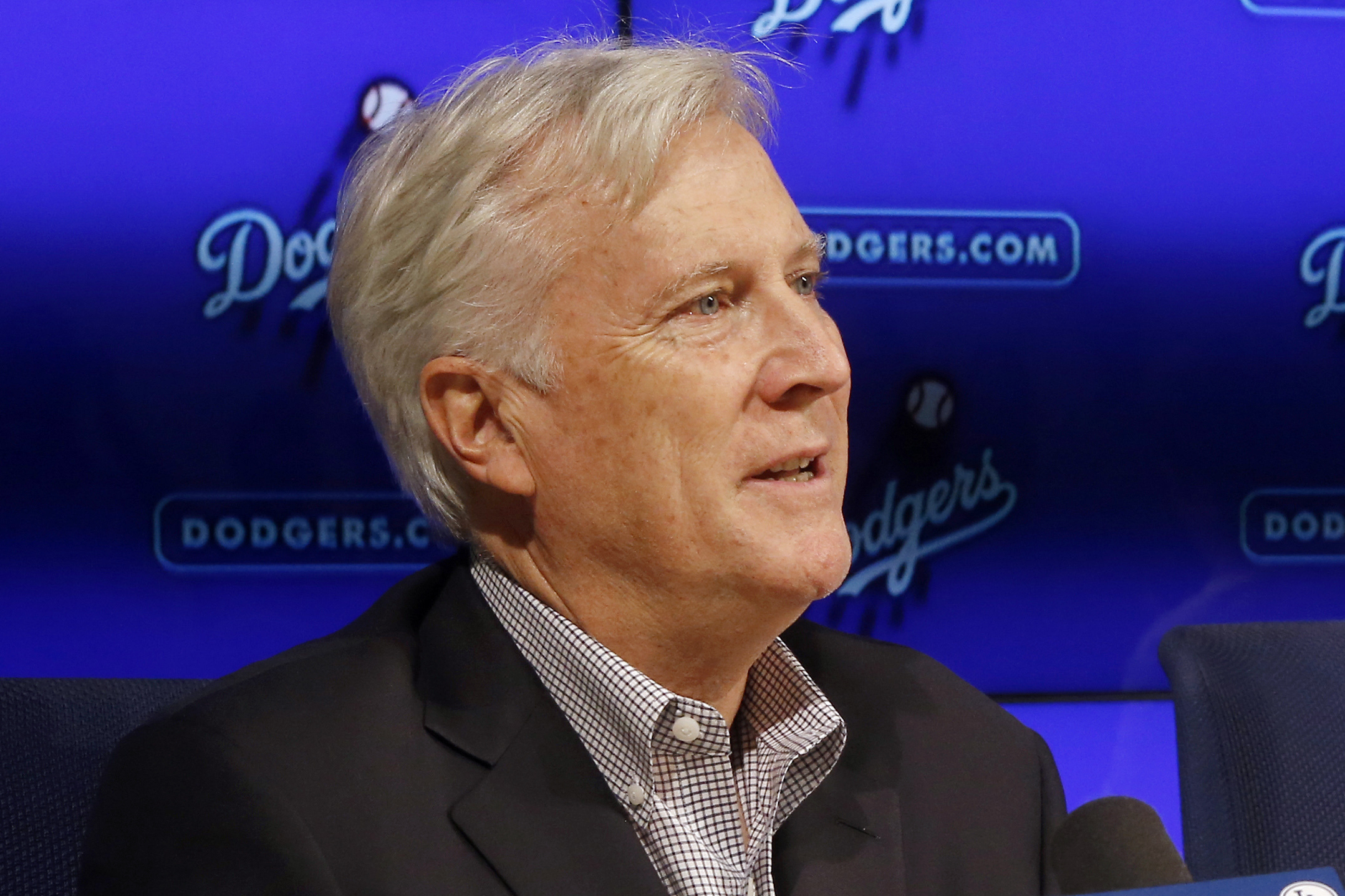 FILE - Mark Walter speaks during a news conference in Los Angeles on Sept. 21, 2018. AP Photo/Alex Gallardo, File)