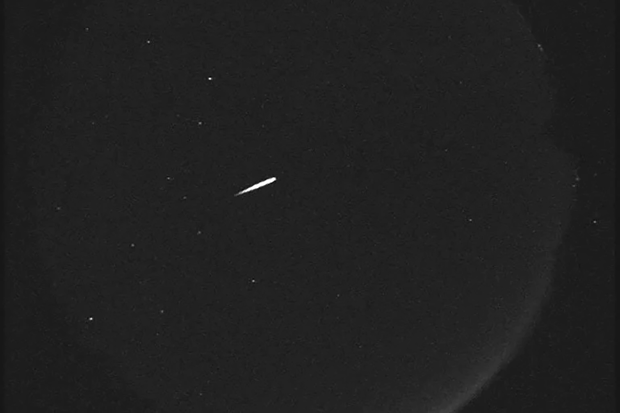 This photo provided by NASA shows the Orionid meteors on Oct. 13, 2015. (Jet Propulsion Laboratory/NASA via AP)