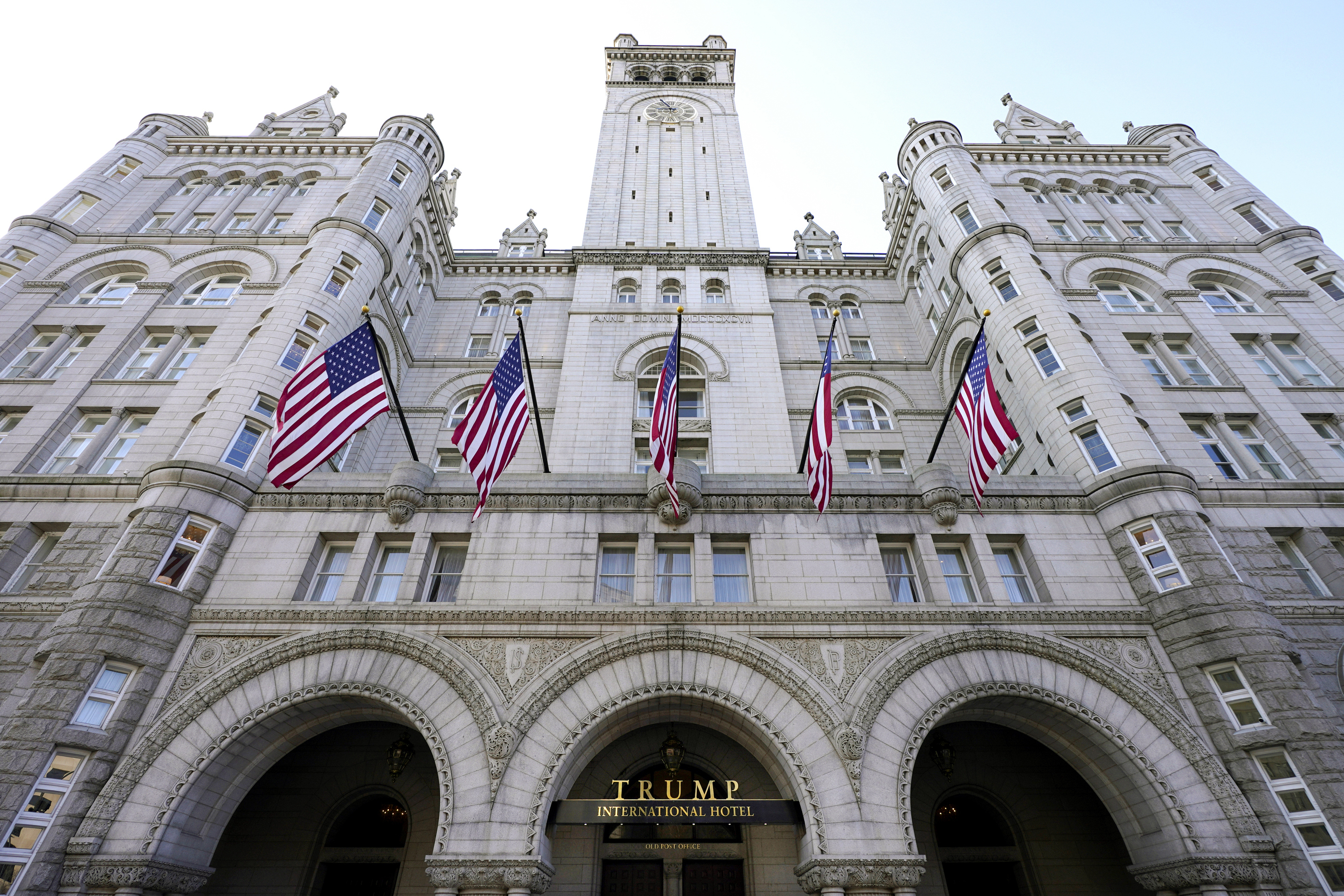 FILE - A view of The Trump International Hotel is seen, March 4, 2021, in Washington. (AP Photo/Julio Cortez, File)