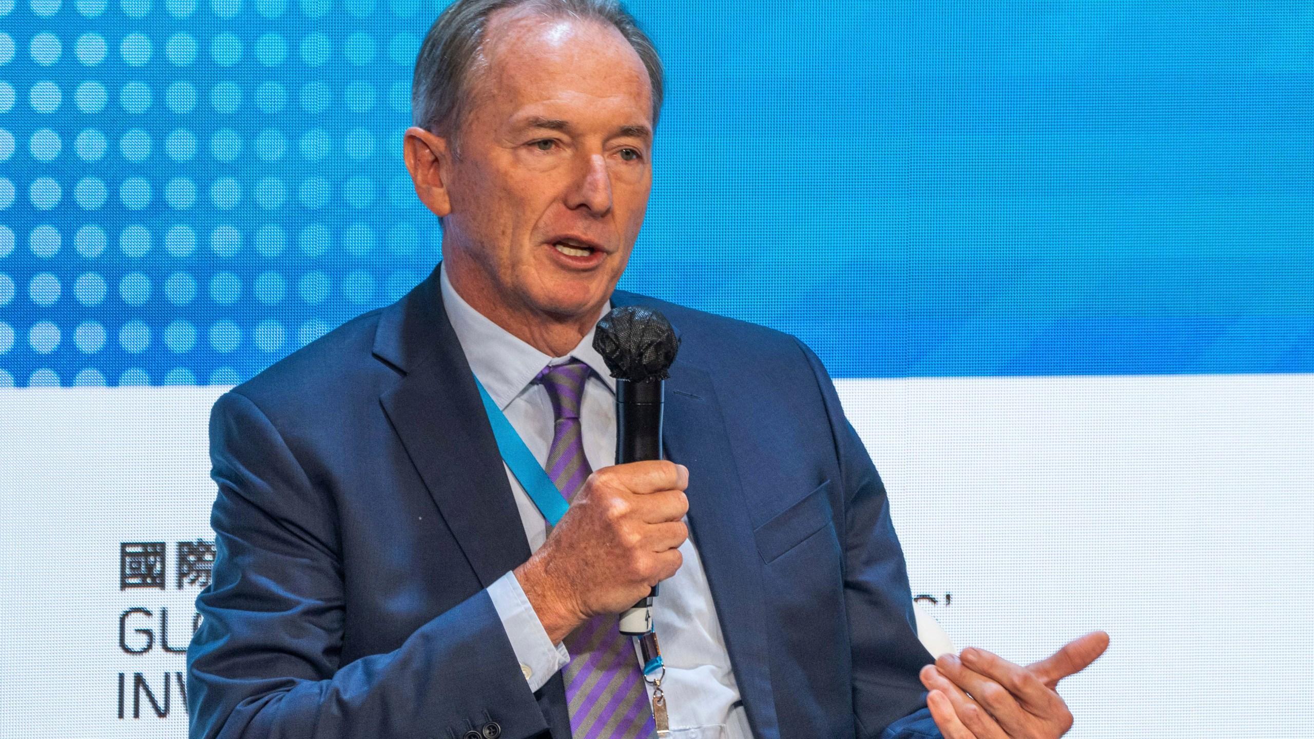 FILE - Chairman and Chief Executive Officer of Morgan Stanley James Gorman speaks during the Global Financial Leaders' Investment Summit in Hong Kong, Nov. 2, 2022. (AP Photo/Bertha Wang, File)