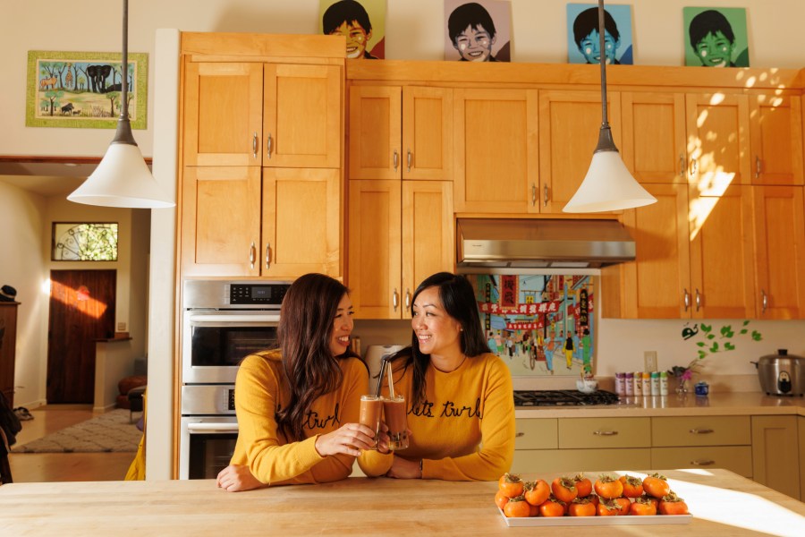 Twrl co-founders Olivia Chen and Pauline Ang pose for a portrait on Monday, Oct. 21, 2024, in Palo Alto, Calif. (AP Photo/Juliana Yamada)