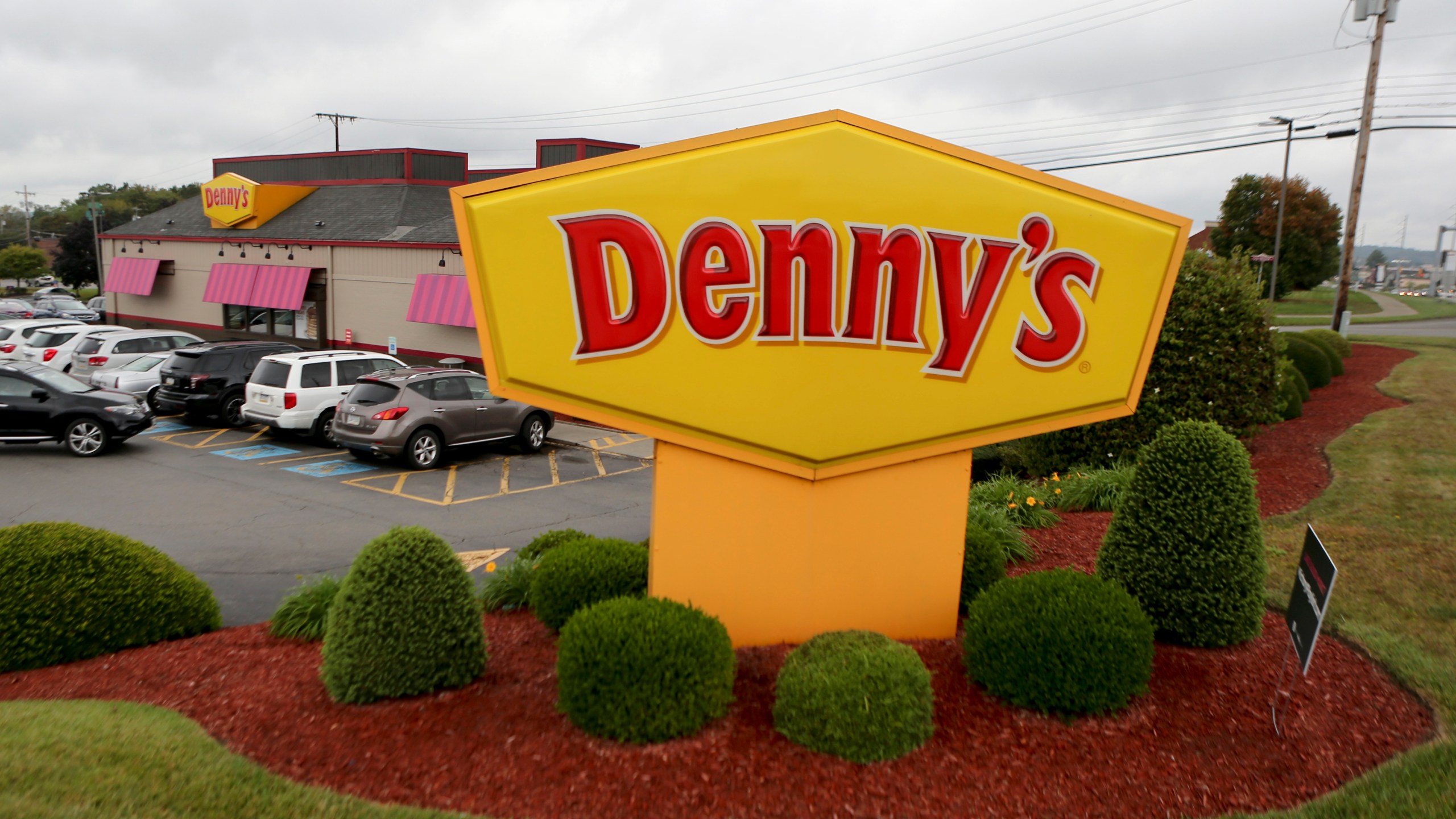 FILE - A Denny's restaurant is shown Sept. 14, 2017, in Cranberry, Pa.(AP Photo/Keith Srakocic, File)