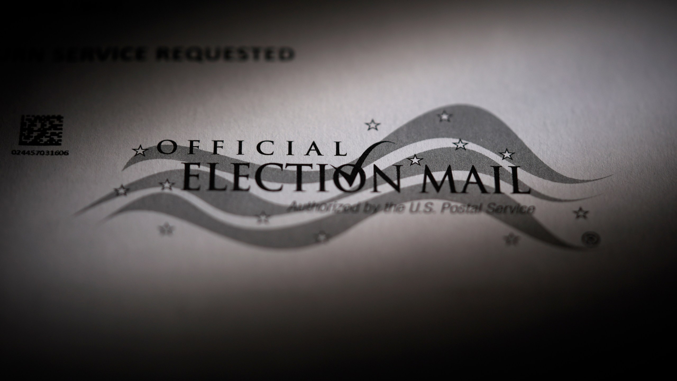 FILE - A mail-in official ballot for the 2024 General Election in the United States is shown in Pennsylvania on Oct. 8, 2024. (AP Photo/Matt Slocum, File)