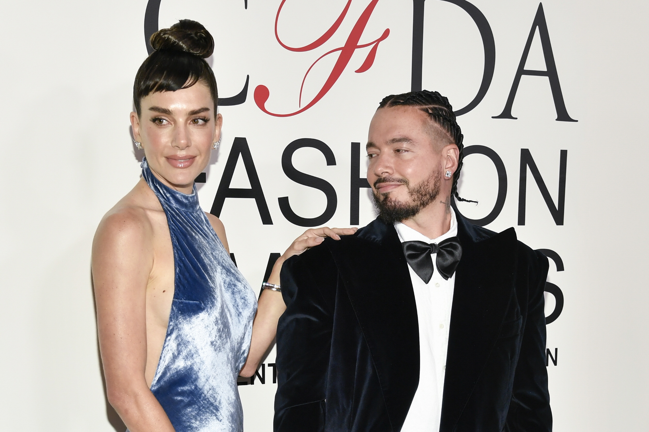 Valentina Ferrer, left, and J Balvin attend the CFDA Fashion Awards at the American Museum of Natural History on Monday, Oct. 28, 2024, in New York. (Photo by Evan Agostini/Invision/AP)