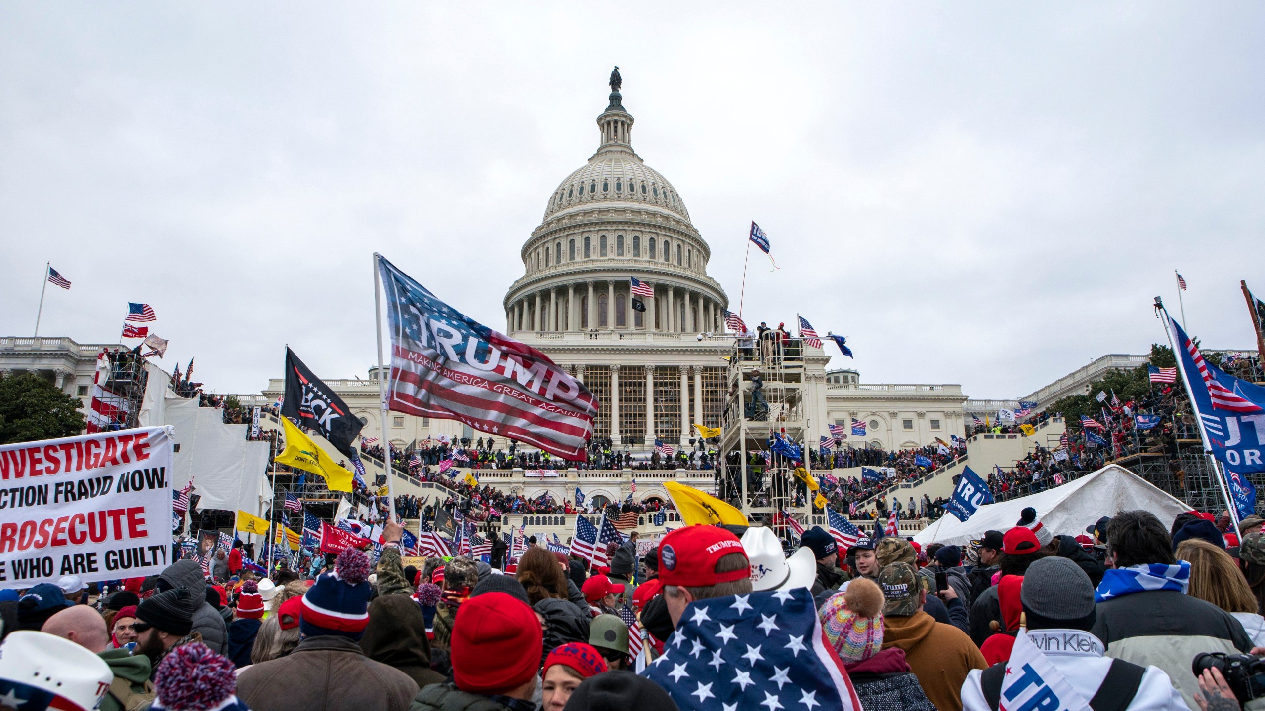 FILE - Rioters loyal to President Donald Trump rally at the U.S. Capitol in Washington on Jan. 6, 2021. (AP Photo/Jose Luis Magana, File)