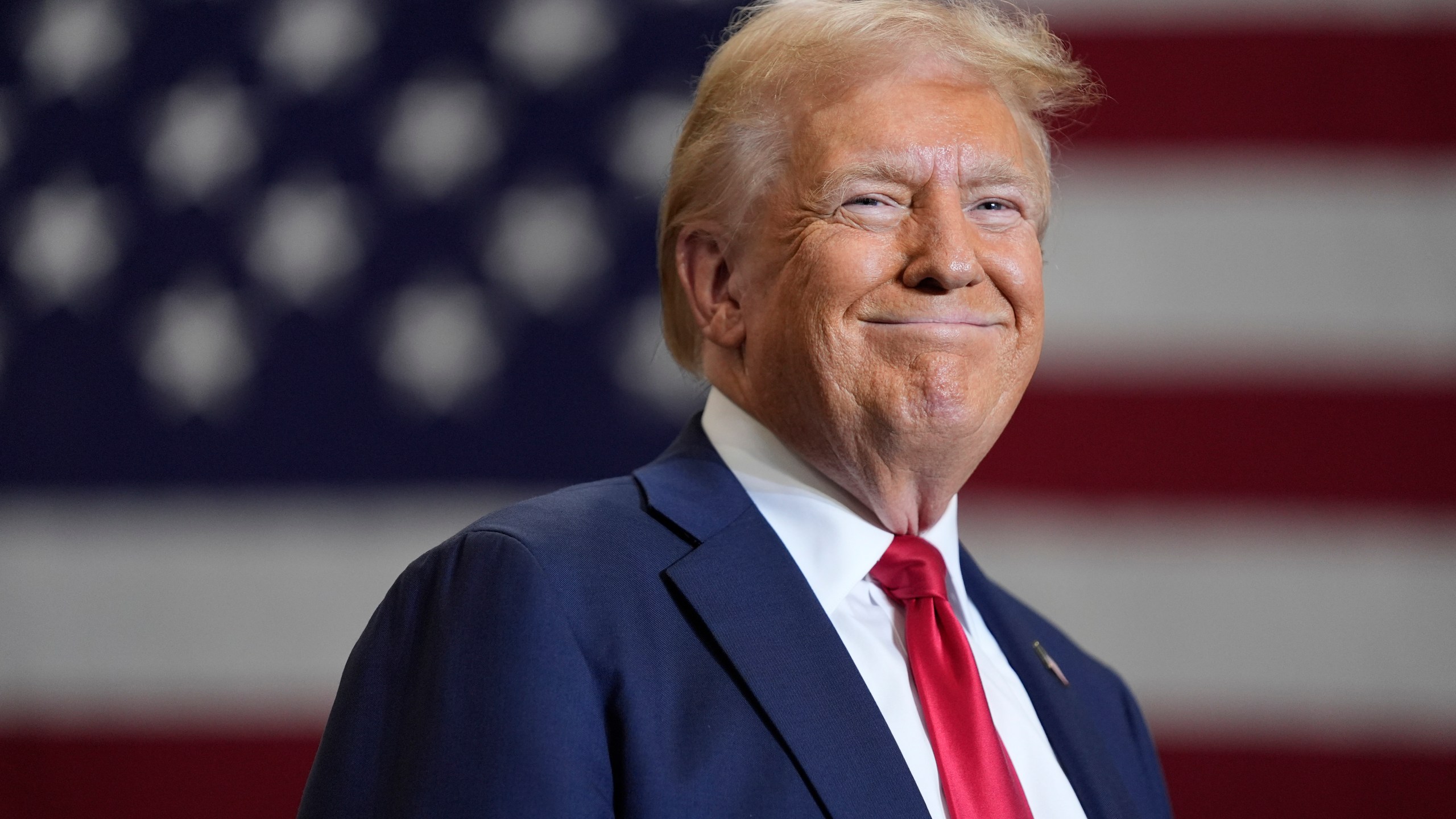 FILE - Then-Republican presidential nominee former President Donald Trump speaks during a campaign event, Wednesday, Sept. 25, 2024, in Mint Hill, N.C. (AP Photo/Evan Vucci, File)