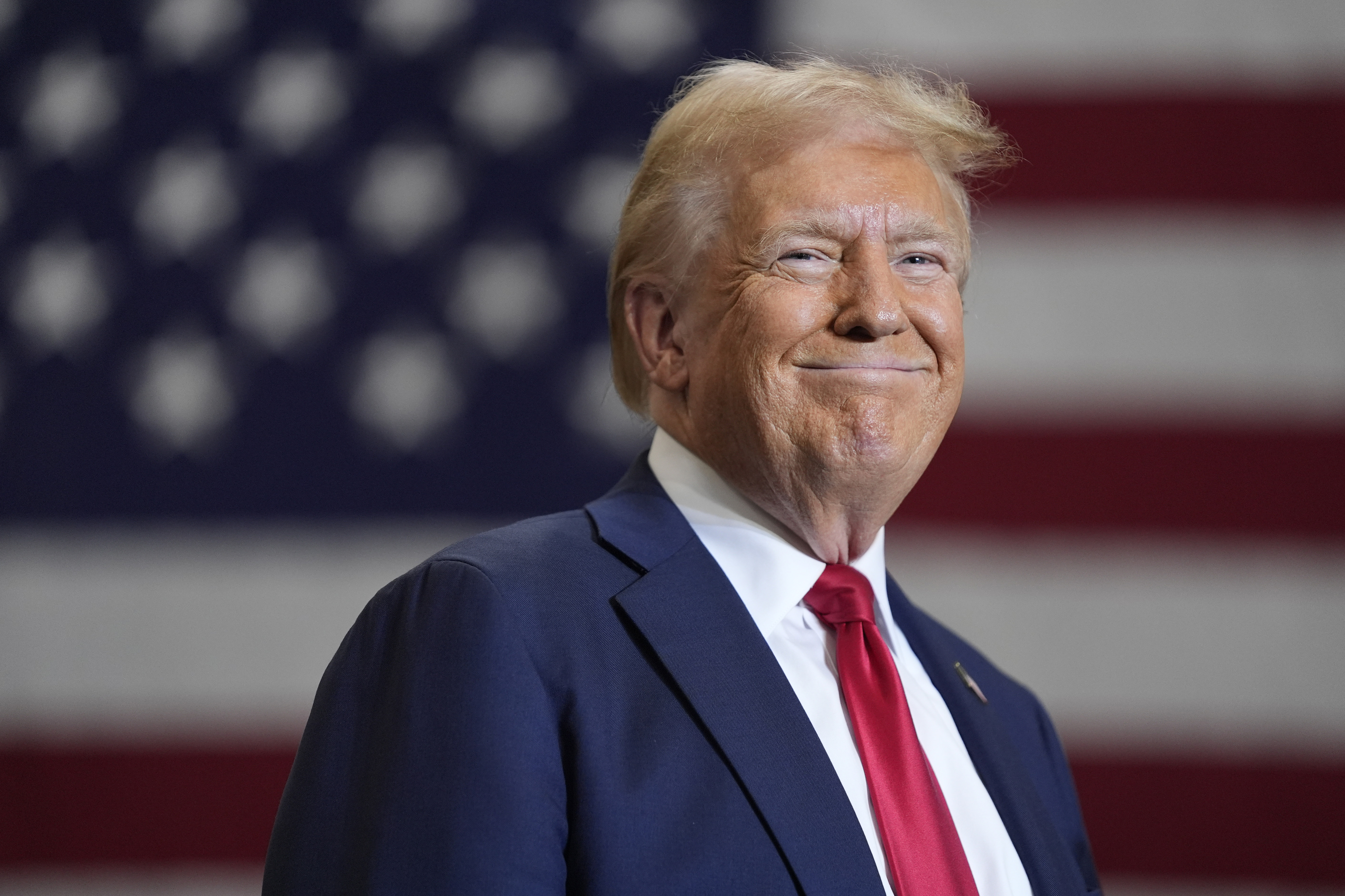 FILE - Then-Republican presidential nominee former President Donald Trump speaks during a campaign event, Wednesday, Sept. 25, 2024, in Mint Hill, N.C. (AP Photo/Evan Vucci, File)