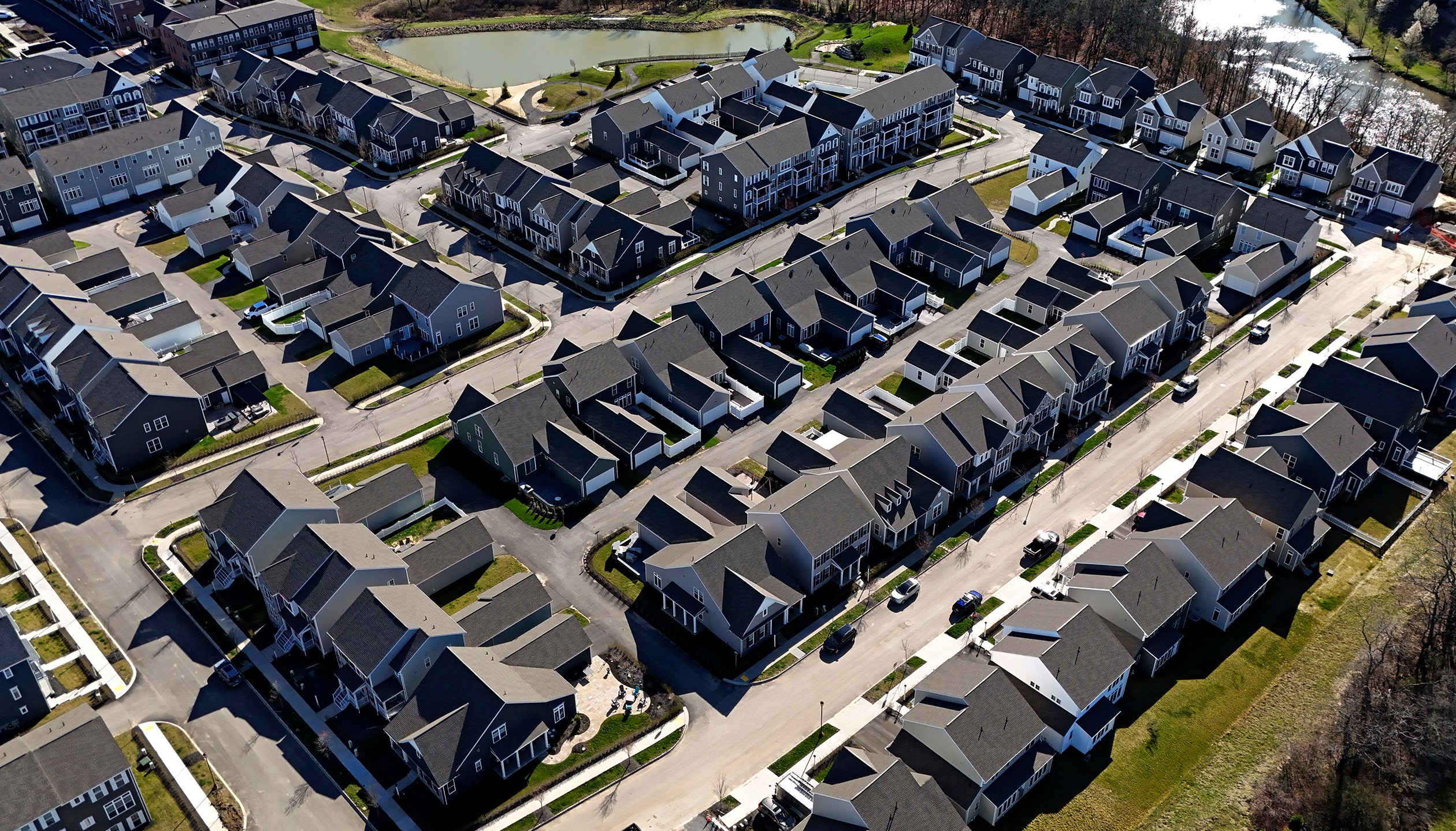 FILE - A housing development in Cranberry Township, Pa., is shown on March 29, 2024. (AP Photo/Gene J. Puskar, File)