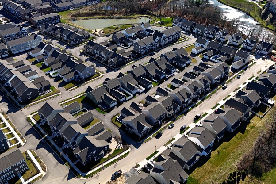 FILE - A housing development in Cranberry Township, Pa., is shown on March 29, 2024. (AP Photo/Gene J. Puskar, File)