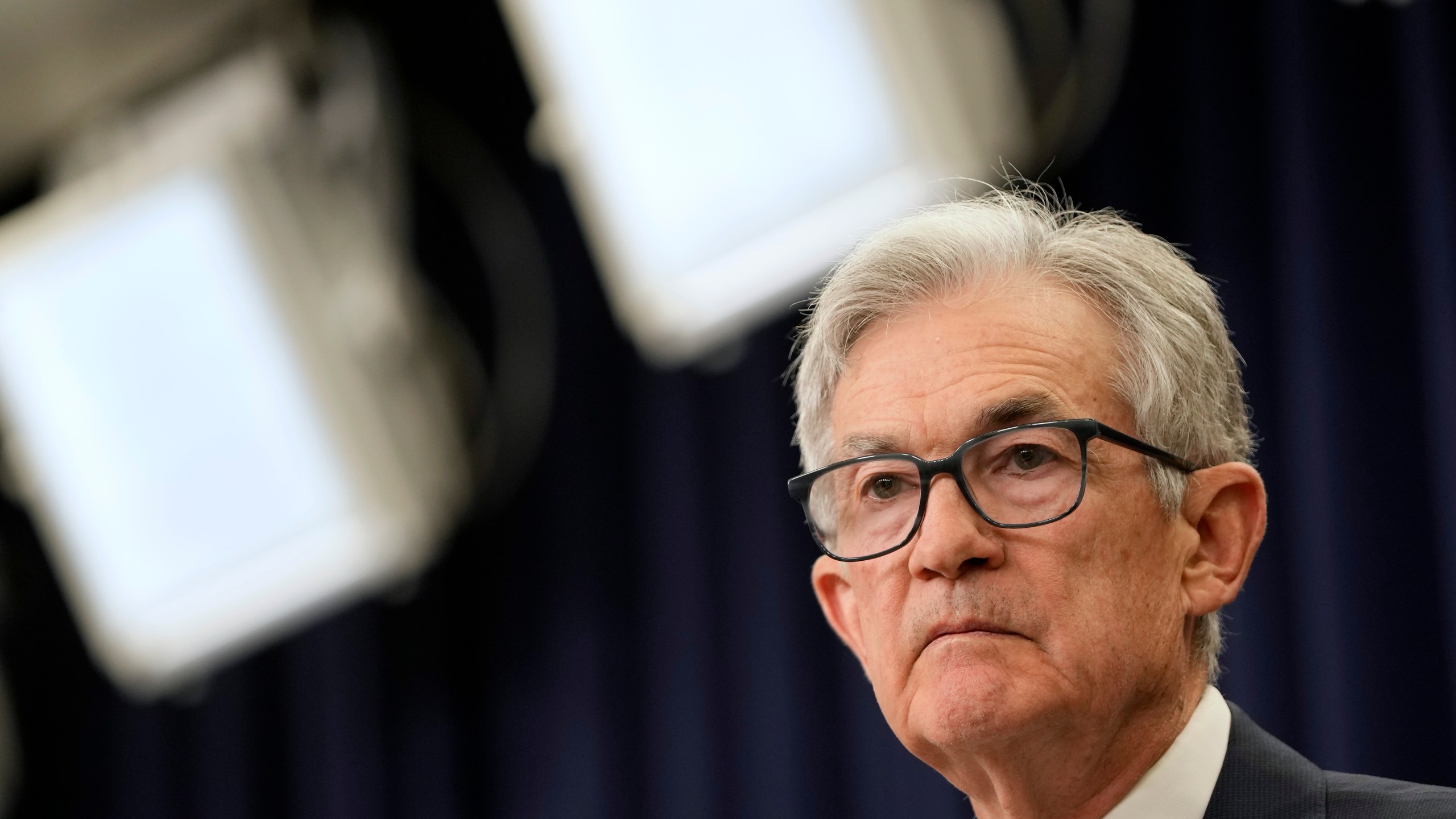 Federal Reserve Board Chairman Jerome Powell speaks during a news conference at the Federal Reserve in Washington, Thursday, Nov. 7, 2024. (AP Photo/Mark Schiefelbein)