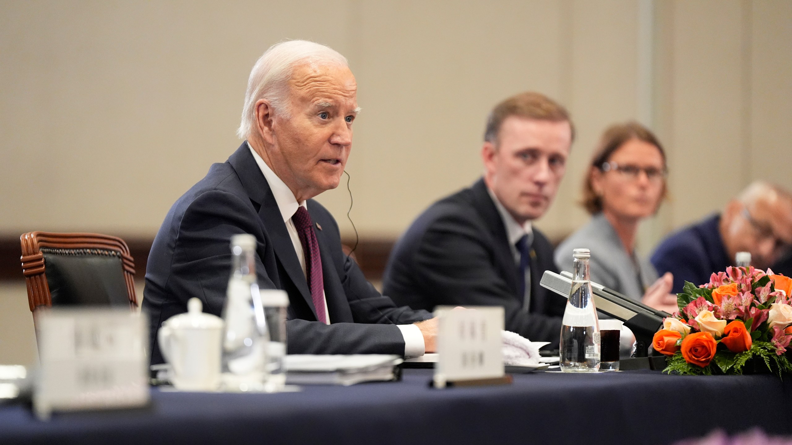 President Joe Biden meets with Chinese President Xi Jinping during a bilateral meeting, Saturday, Nov. 16, 2024, in Lima, Peru. (AP Photo/Manuel Balce Ceneta)