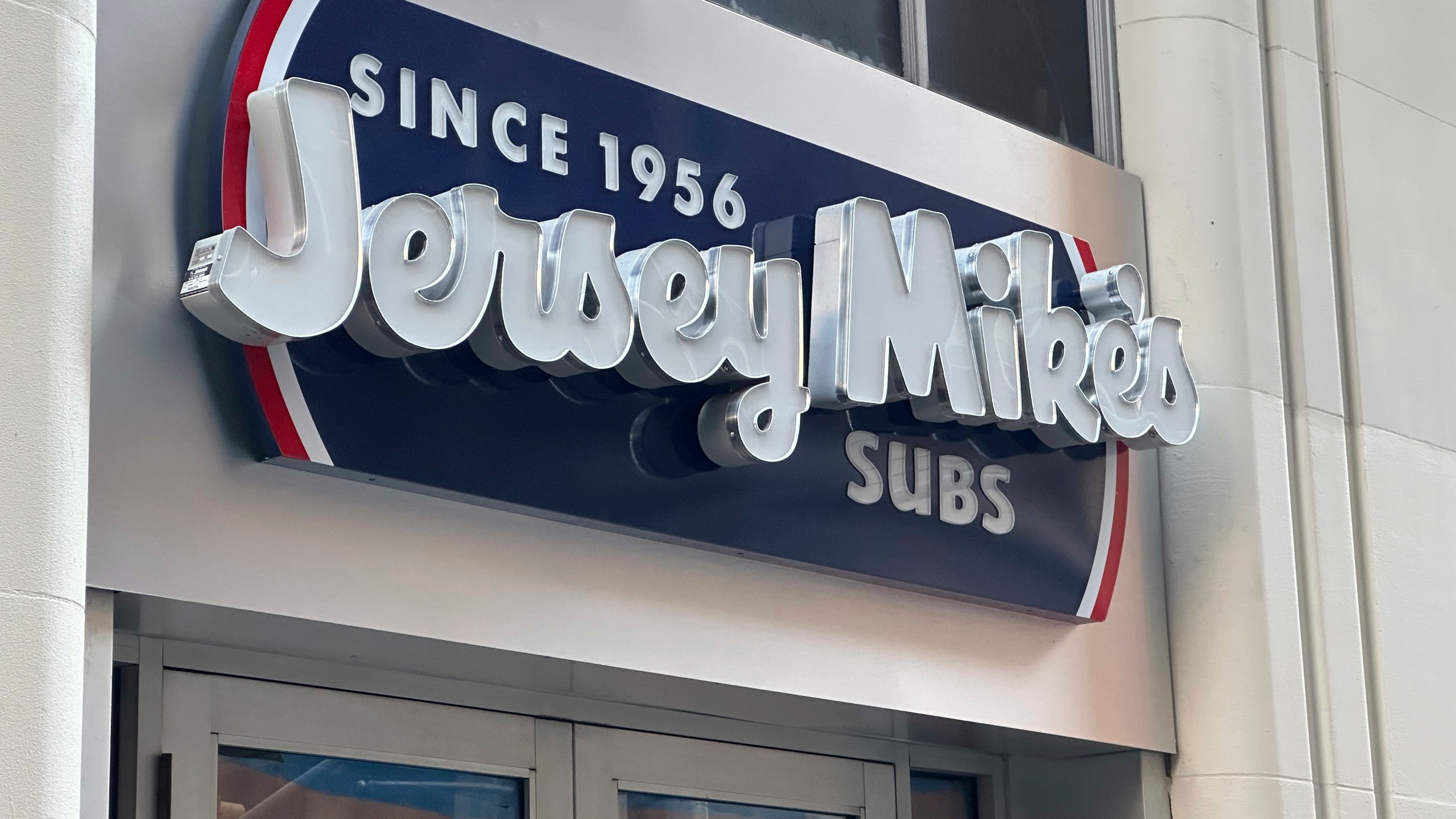 A new, unopened Jersey Mike's location is seen on Fulton St. in the Manhattan borough of New York, Tuesday, Nov. 19, 2024. (AP Photo/Peter Morgan)