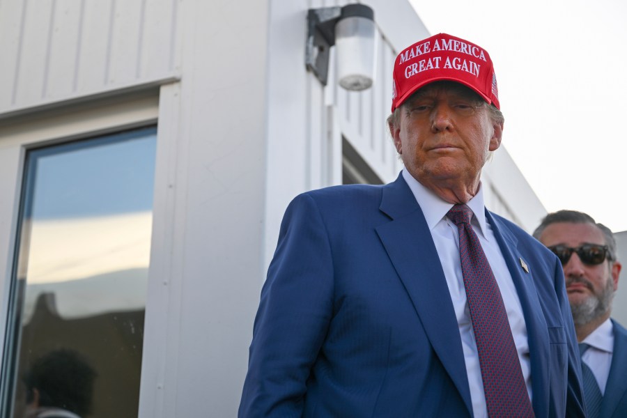 President-elect Donald Trump arrives before the launch of the sixth test flight of the SpaceX Starship rocket Tuesday, Nov. 19, 2024 in Boca Chica, Texas. (Brandon Bell/Pool via AP)