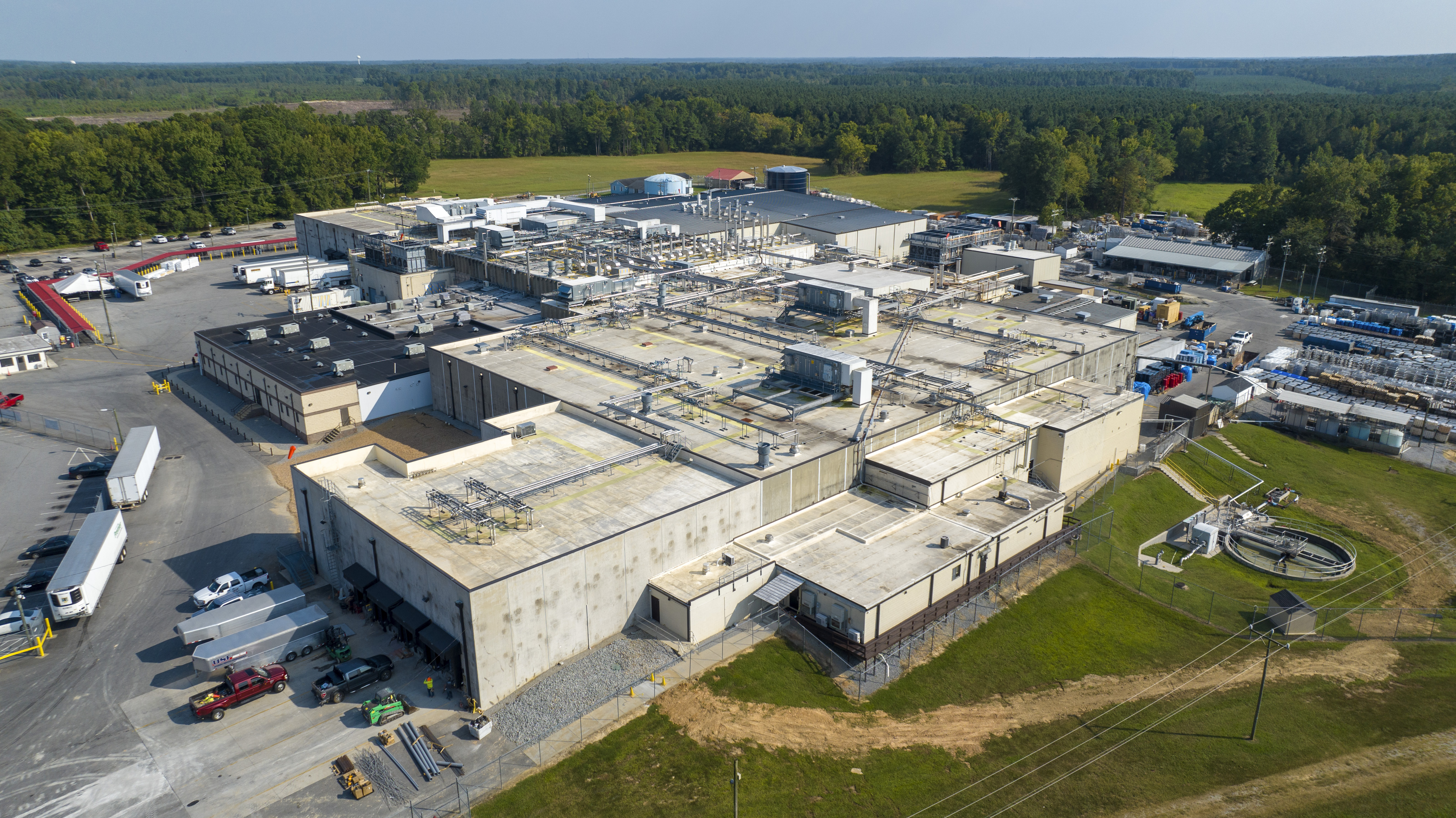 FILE - An aerial view of the Boar's Head processing plant Aug. 29, 2024, in Jarratt, Va. (AP Photo/Steve Helber, File)