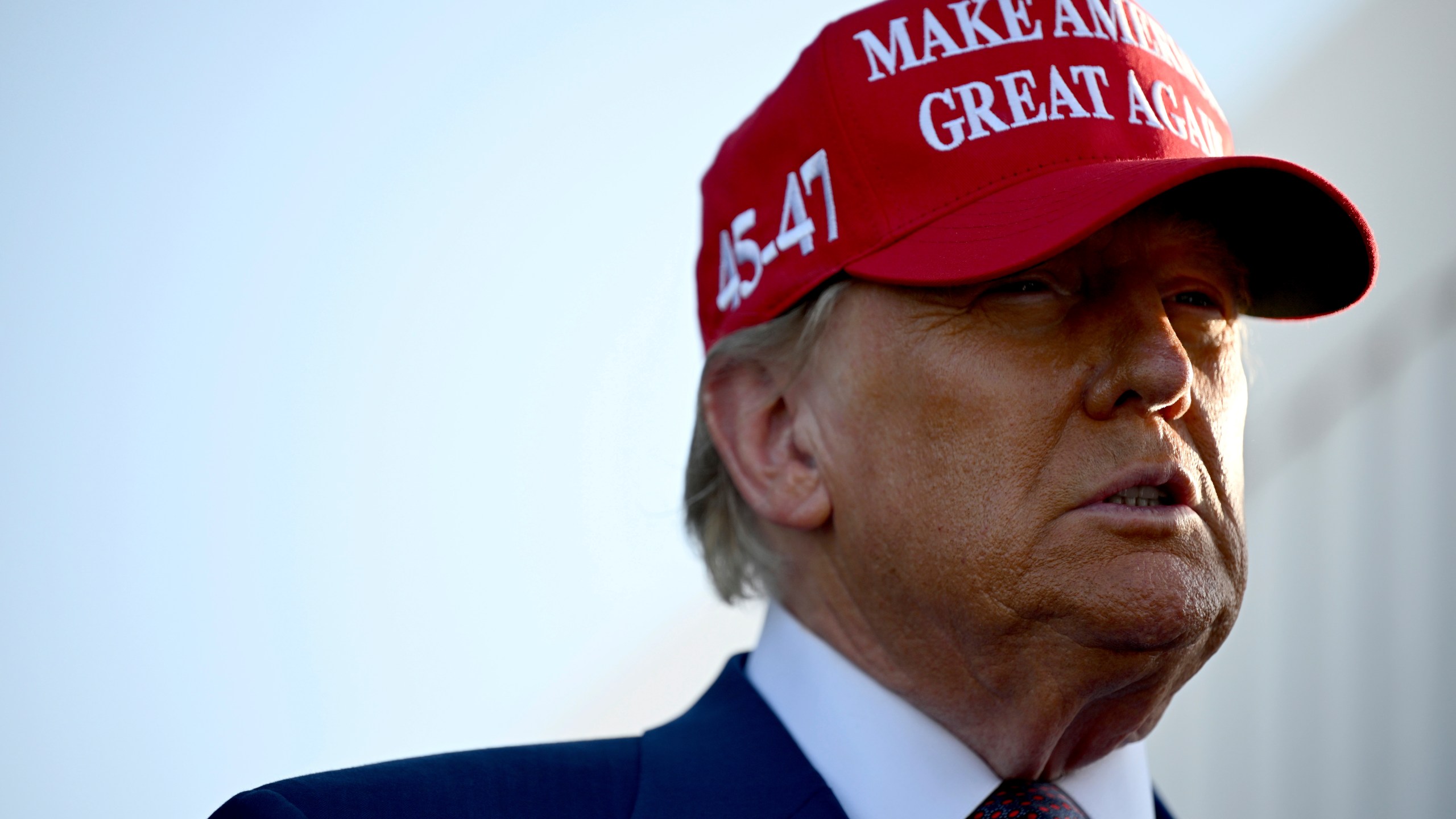 President-elect Donald Trump arrives before the launch of the sixth test flight of the SpaceX Starship rocket Tuesday, Nov. 19, 2024 in Boca Chica, Texas. (Brandon Bell/Pool via AP)