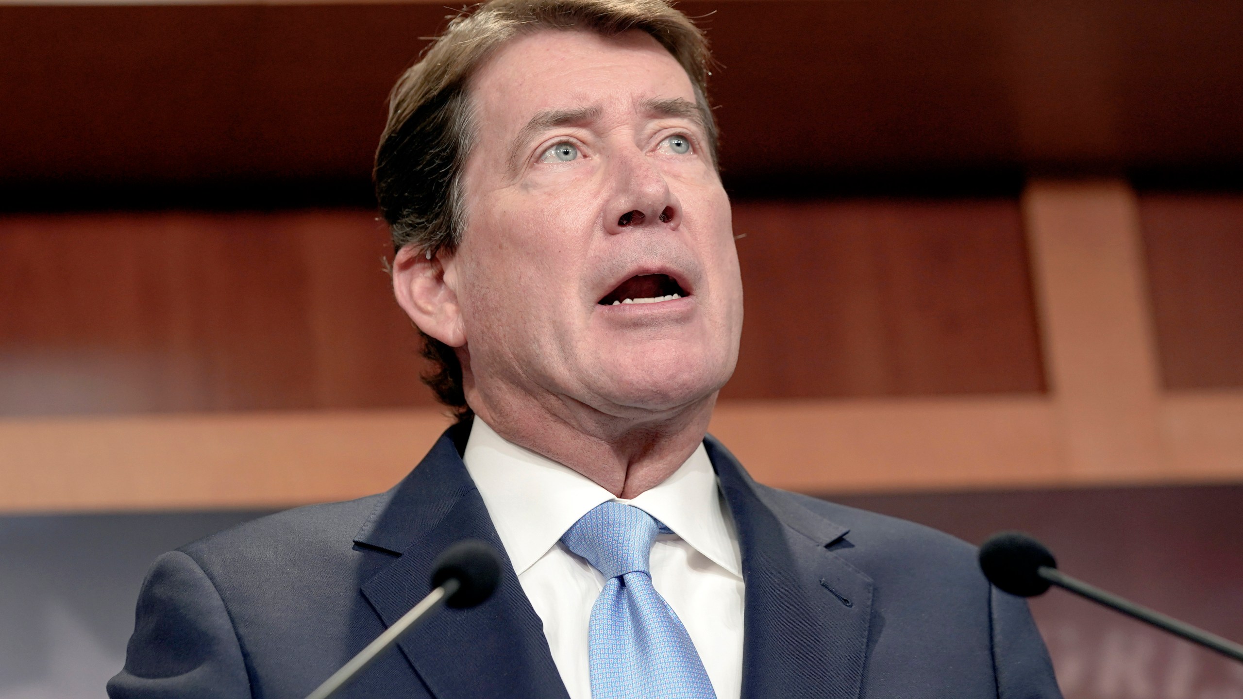 FILE - Sen. Bill Hagerty, R-Tenn., talks during a press conference, Jan. 25, 2024, at the Capitol in Washington. (AP Photo/Mariam Zuhaib, File)