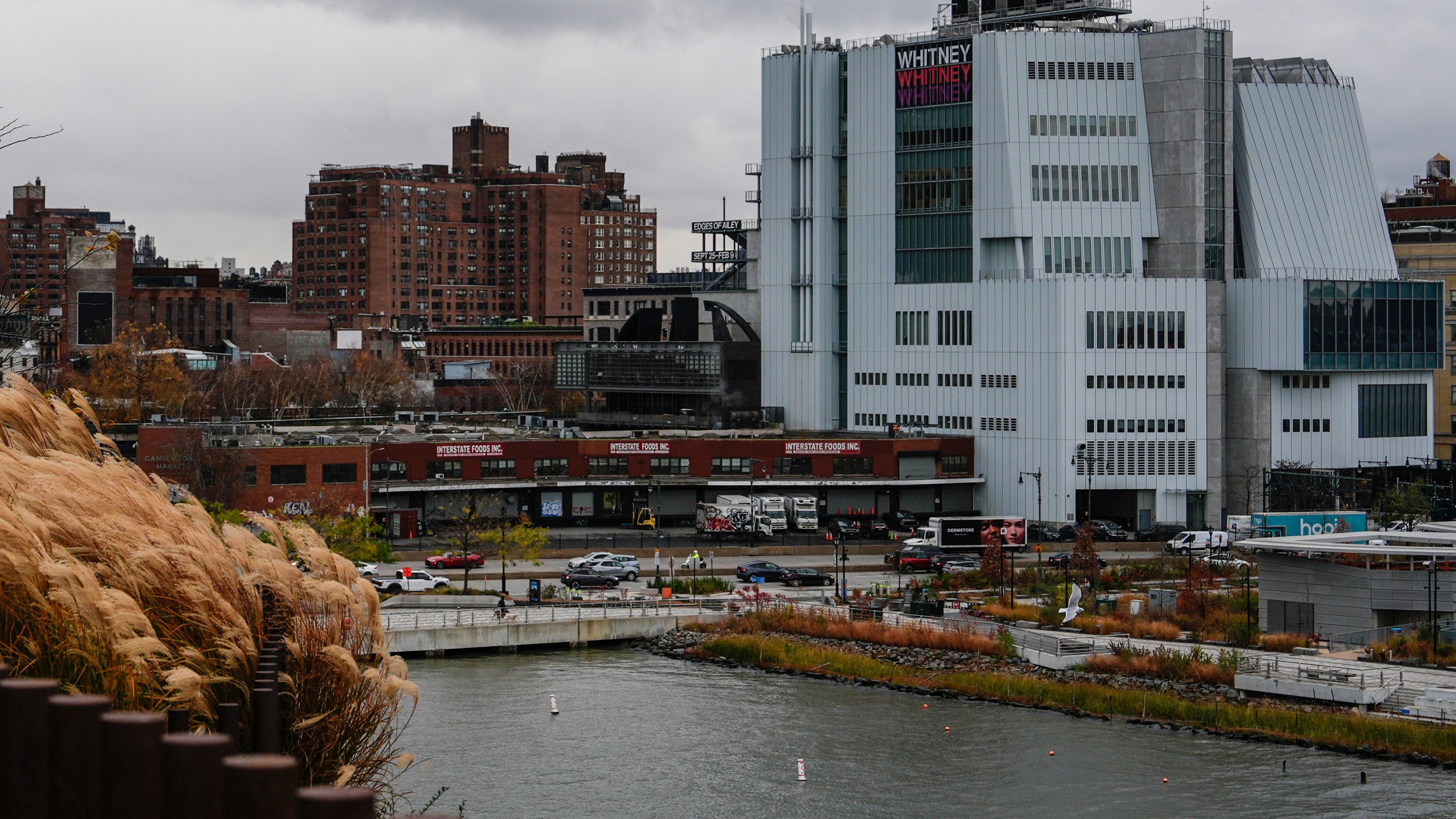 The Gansevoort Market and the Whitney Museum of American Art are seen from Little Island park, Friday, Nov. 22, 2024, in New York. (AP Photo/Julia Demaree Nikhinson)