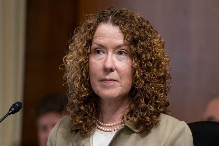 FILE - Tracy Stone-Manning listens during a confirmation hearing for her to be the director of the Bureau of Land Management, during a hearing of the Senate Energy and National Resources Committee on Capitol Hill in Washington, June 8, 2021. (AP Photo/Alex Brandon, File)