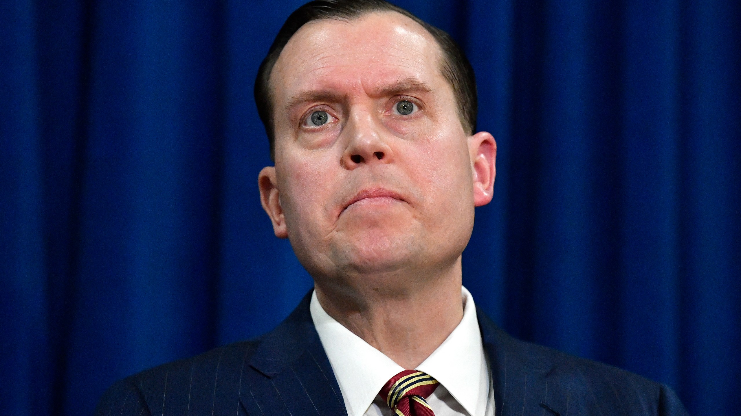 FILE - Kentucky Attorney General Russell Coleman speaks in Frankfort, Ky., Jan. 2, 2024. (AP Photo/Timothy D. Easley)