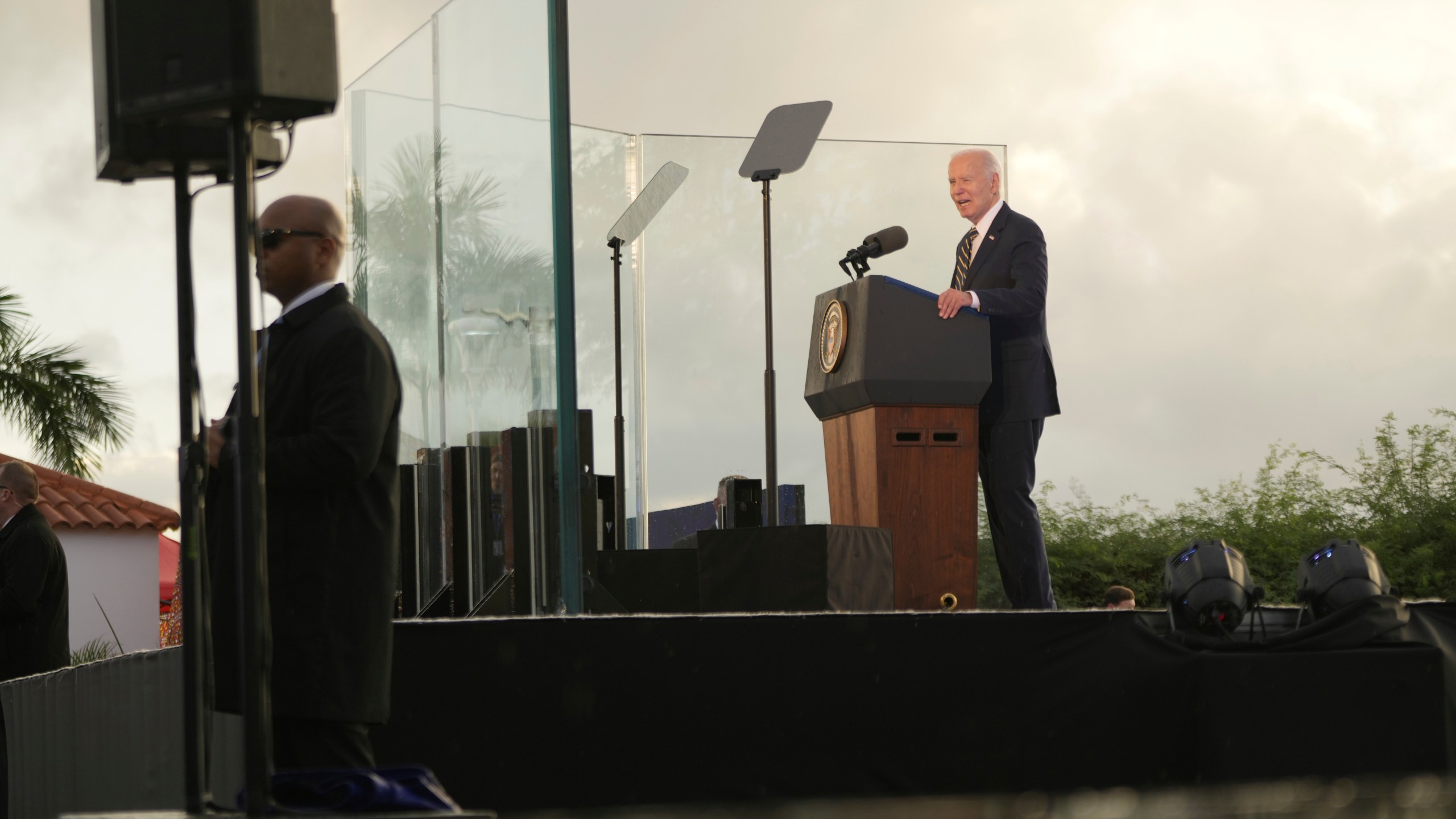 President Joe Biden speaks at the National Museum of Slavery, in the capital Luanda, Angola on Tuesday, Dec. 3, 2024. (AP Photo/Ben Curtis)