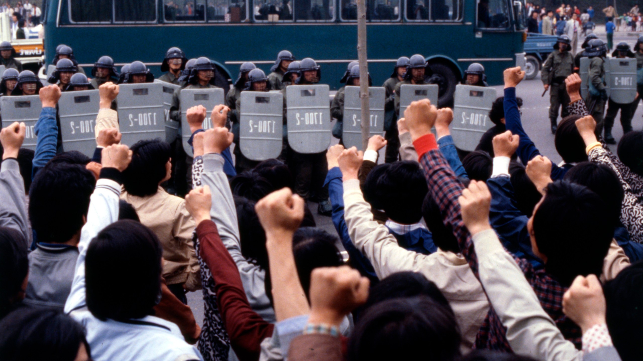 FILE - Mass students demonstrators demand the lifting of martial law and the resignation of Premier Shin Hyon-Hwack and Korean Central Intelligence chief Lt. Gen. Chun Doo-Hwan, in May 1980. (AP Photo, File)