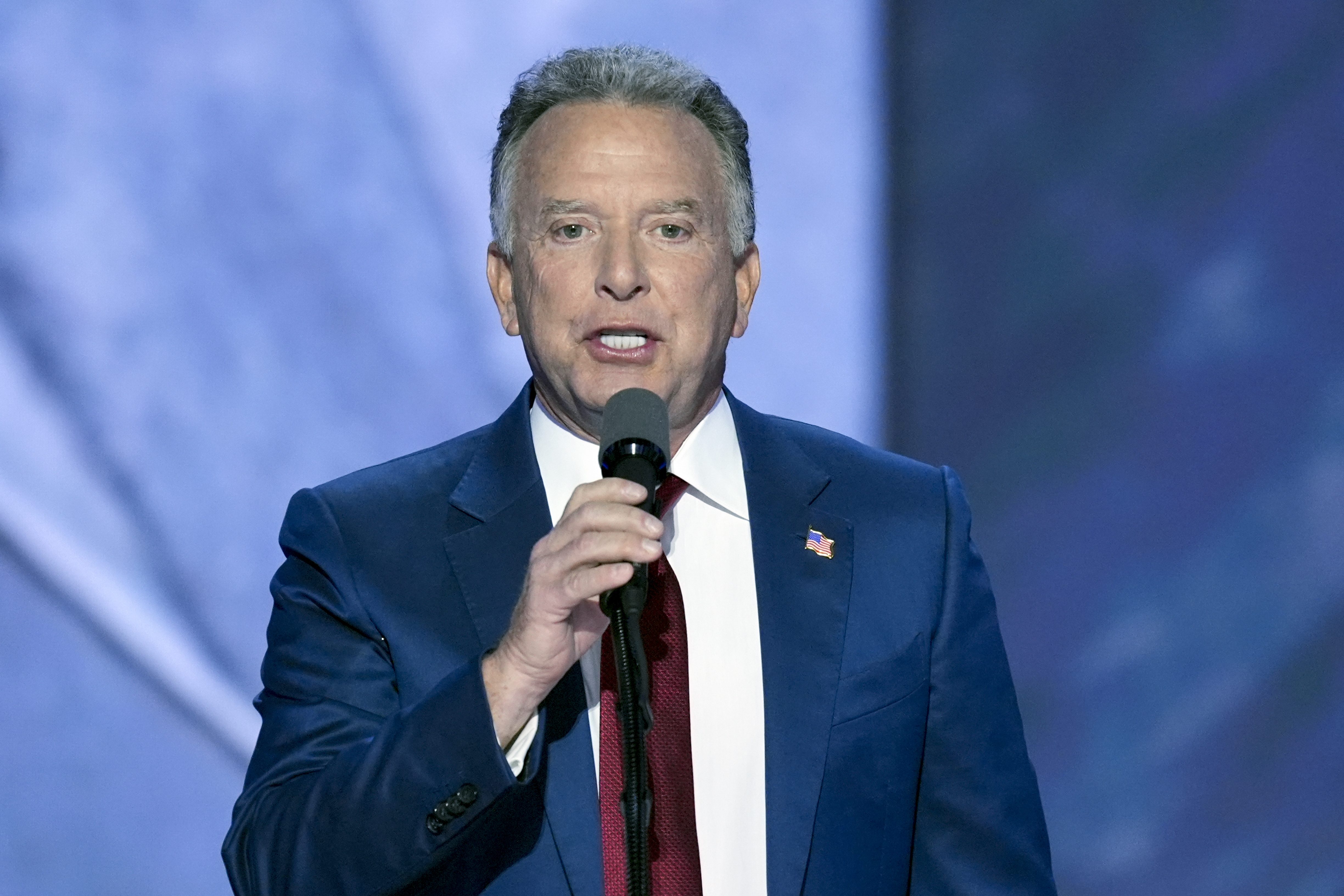 FILE - Steve Witkoff speaks on the final night of the Republican National Convention, July 18, 2024, in Milwaukee. (AP Photo/J. Scott Applewhite, File)