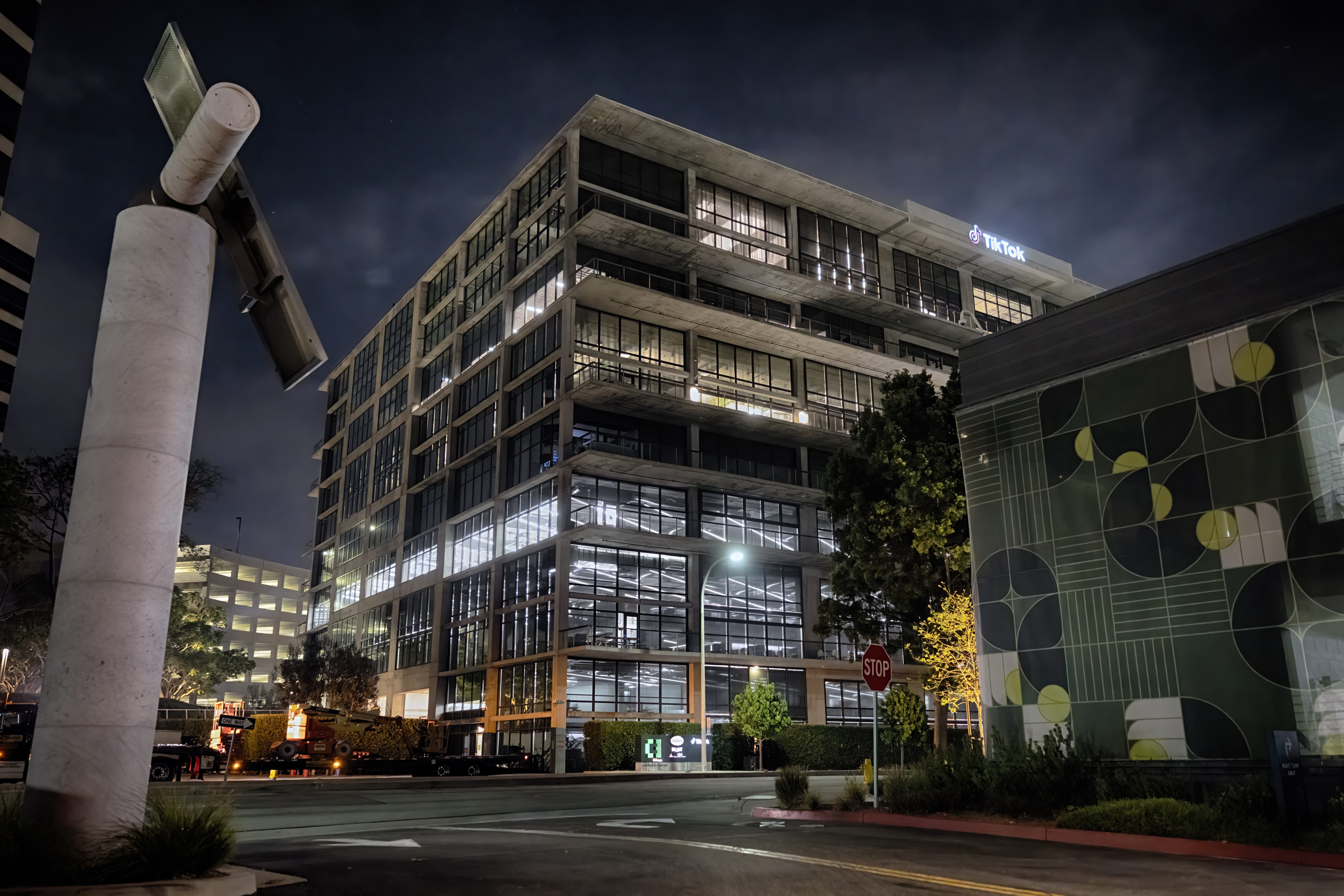 A TikTok sign is displayed on top of their building in Culver City, Calif., on Tuesday, Dec. 3, 2024. (AP Photo/Richard Vogel)