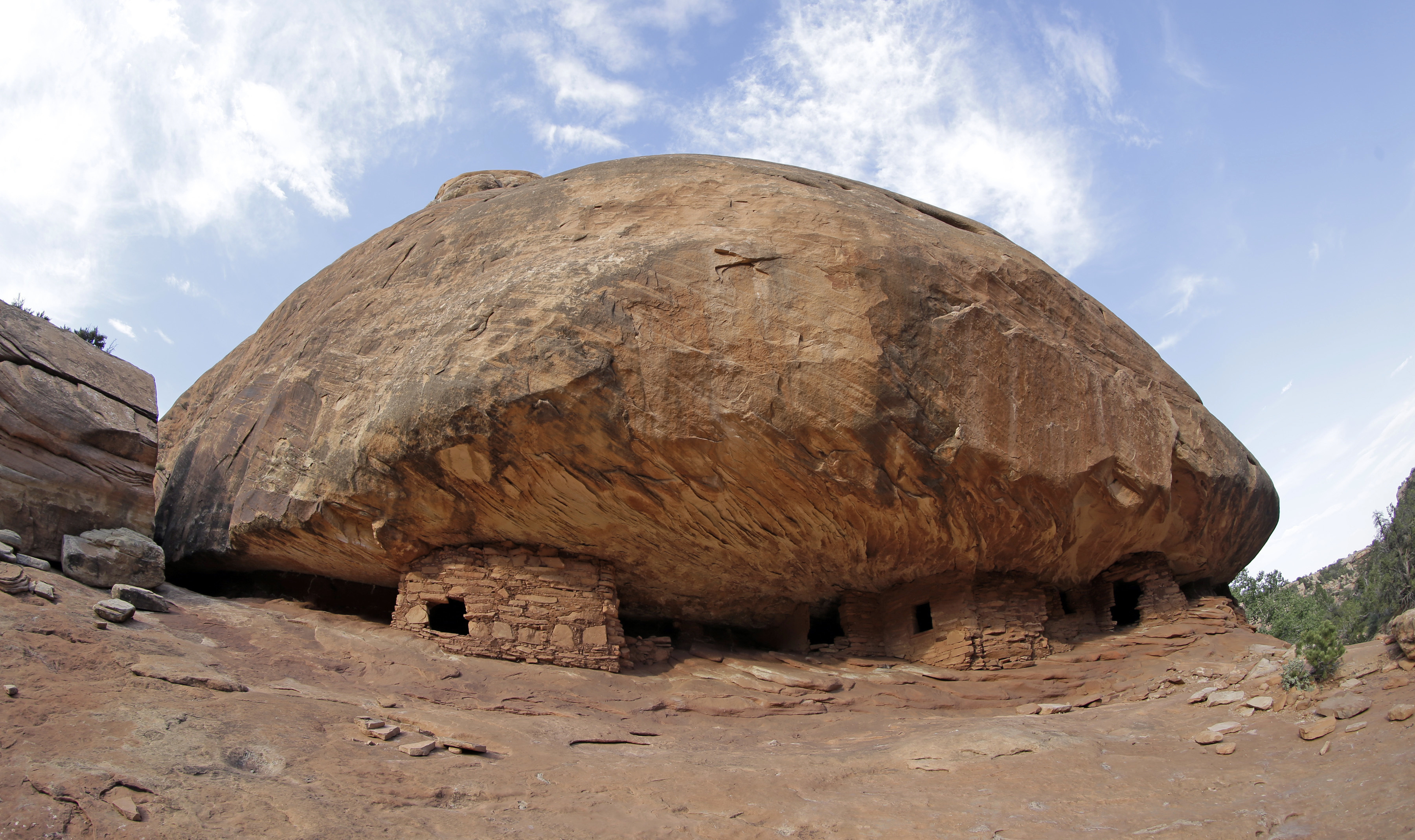 FILE - The "House on Fire" ruins in Mule Canyon, which is part of Bears Ears National Monument, near Blanding, Utah, is seen June 22, 2016. (AP Photo/Rick Bowmer, File)