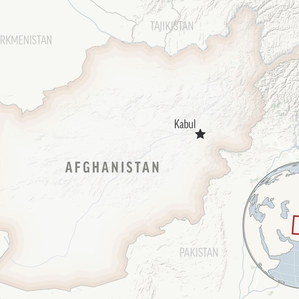 This is a locator map for Afghanistan with its capital, Kabul. (AP Photo)