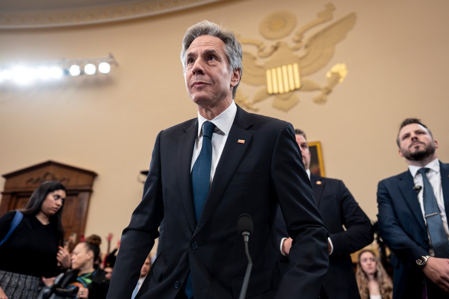 Secretary of State Antony Blinken appears before the House Foreign Affairs Committee on the U.S. withdrawal from Afghanistan, at the Capitol in Washington, Wednesday, Dec. 11, 2024. (AP Photo/J. Scott Applewhite)