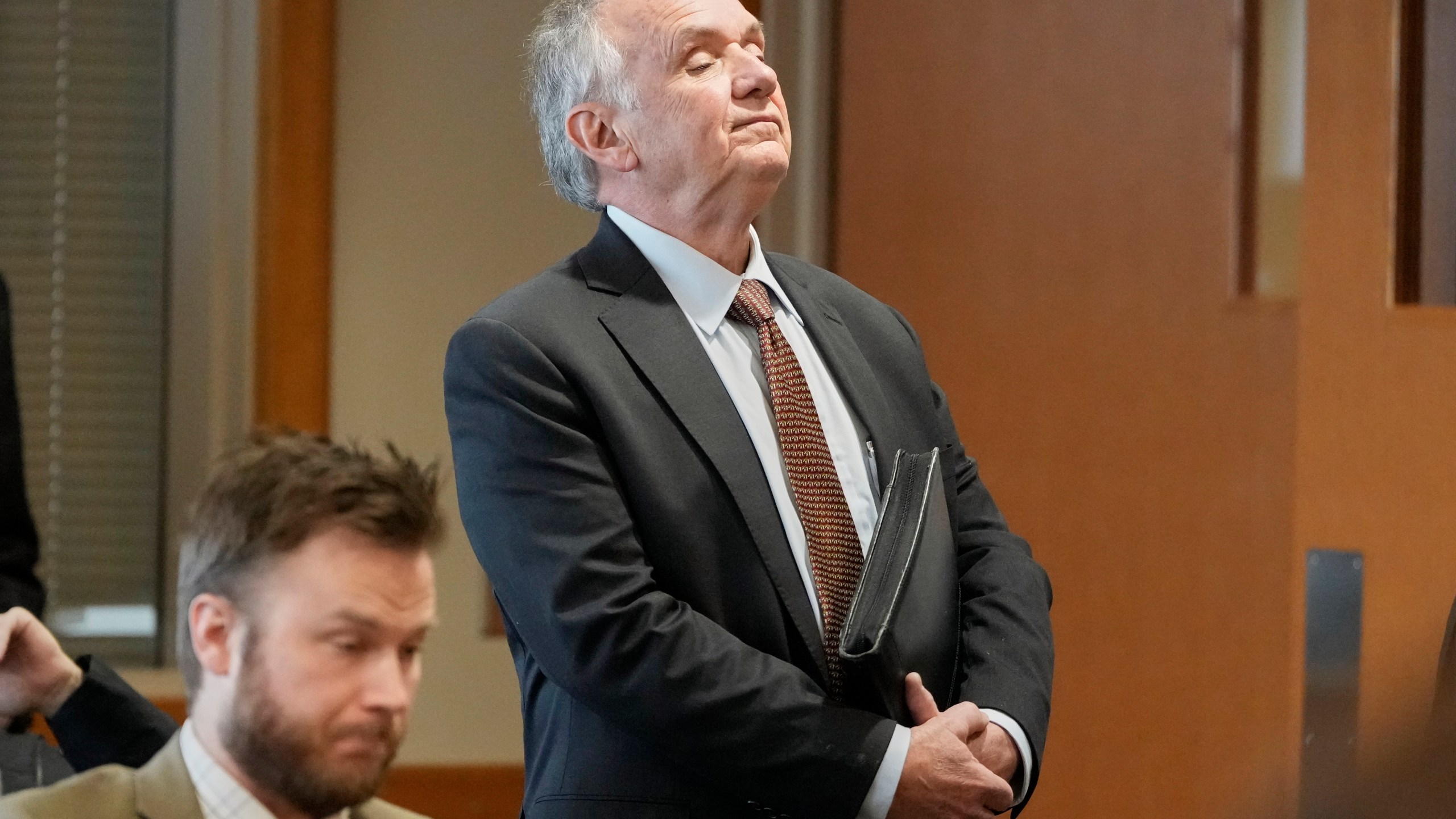 Jim Troupis is seen in a Dane County courtroom before his hearing Wednesday, Dec. 12, 2024, in Madison, Wis. (AP Photo/Morry Gash)