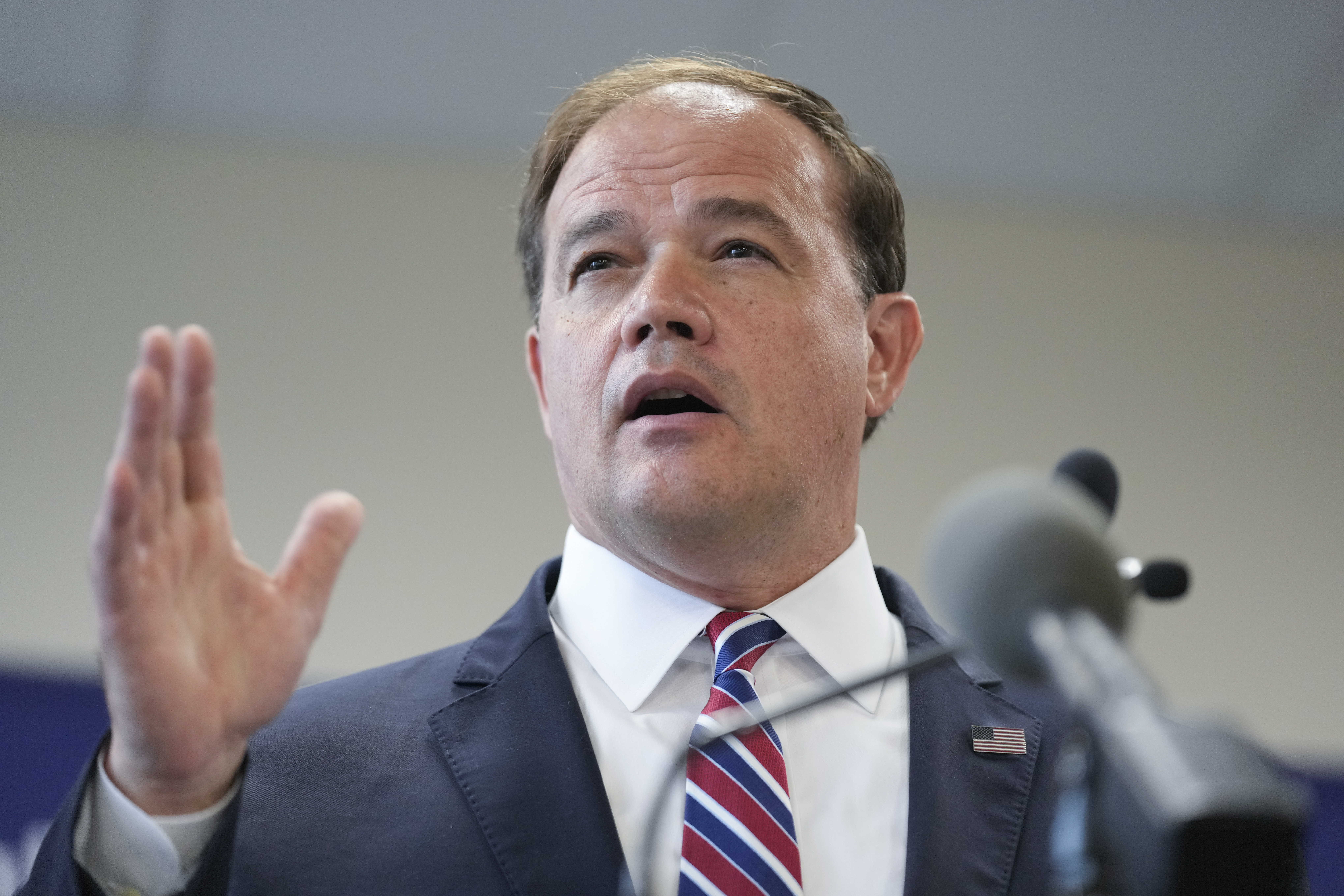 FILE - Suffolk County District Attorney Ray Tierney speaks to reporters during a news conference in Riverhead, N.Y., Thursday, June 6, 2024. Rex Heuermann, the New York architect accused of killing four women and leaving their bodies near Long Island's Gilgo Beach, has been accused in the deaths of two more women. (AP Photo/Seth Wenig, File)