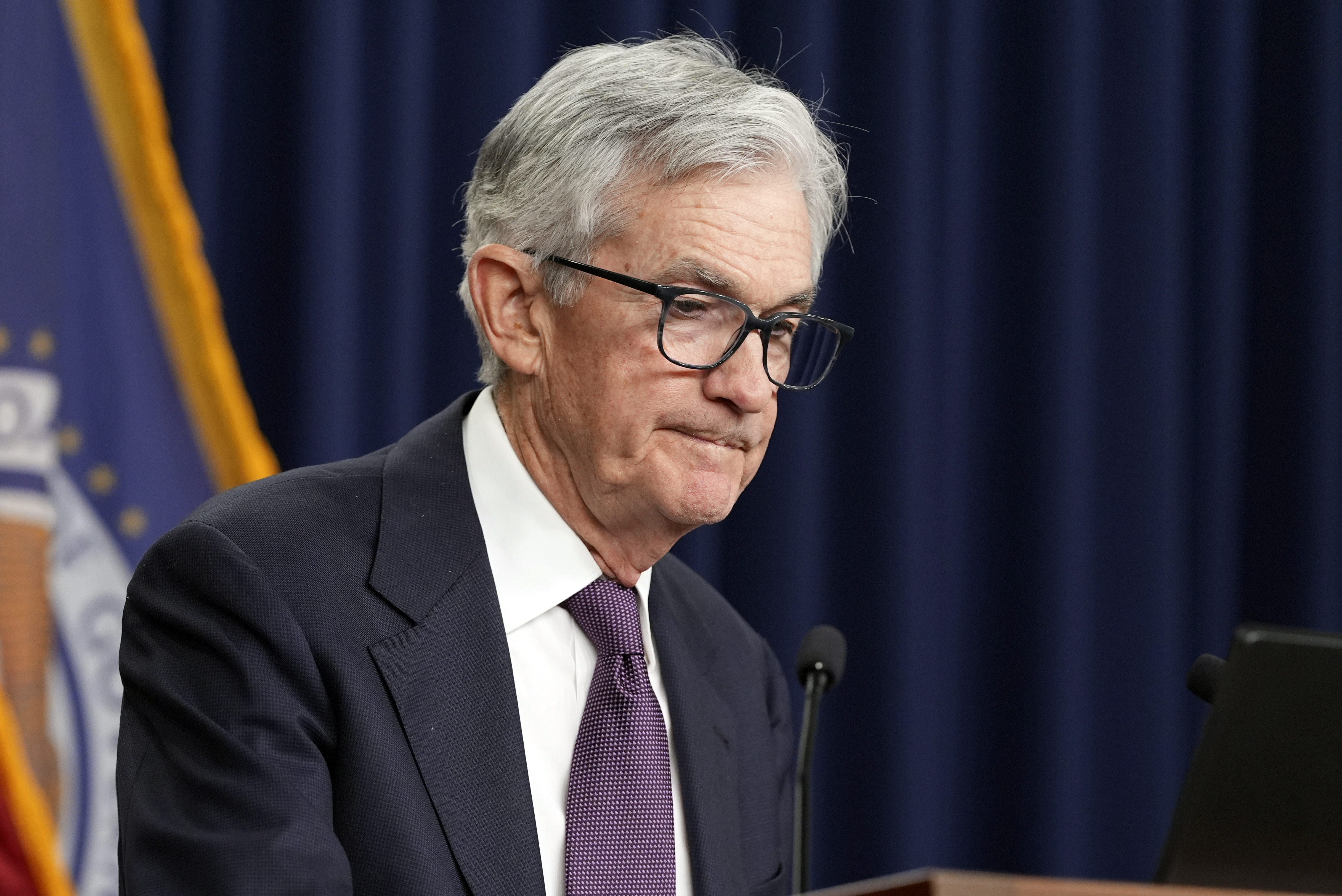 Federal Reserve Board Chairman Jerome Powell speaks during a news conference at the Federal Reserve, Wednesday, Dec. 18, 2024, in Washington. (AP Photo/Jacquelyn Martin)