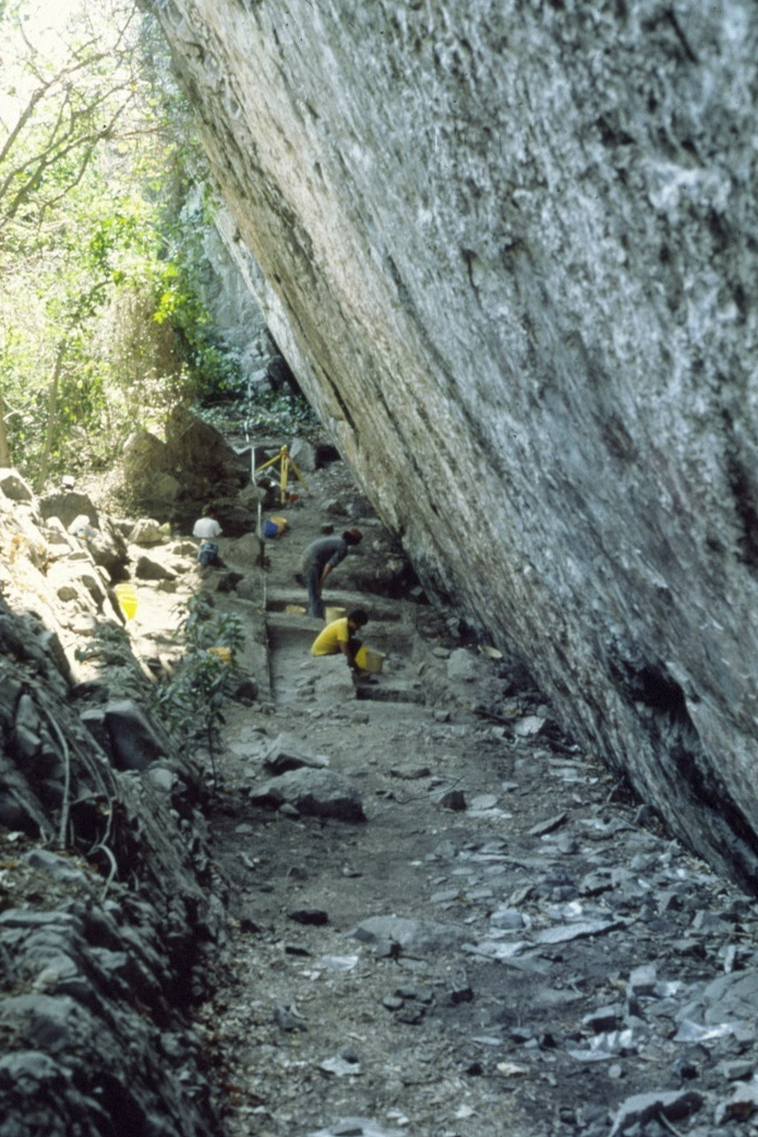 This photo provided by researchers shows the Santa Elina excavation site in the Mato Grosso state of Brazil. (Águeda Vilhena Vialou, Denis Vialou via AP)