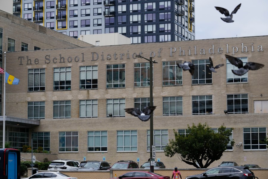 FILE - The School District of Philadelphia headquarters are shown in Philadelphia, Tuesday, July 23, 2024. (AP Photo/Matt Rourke, File)