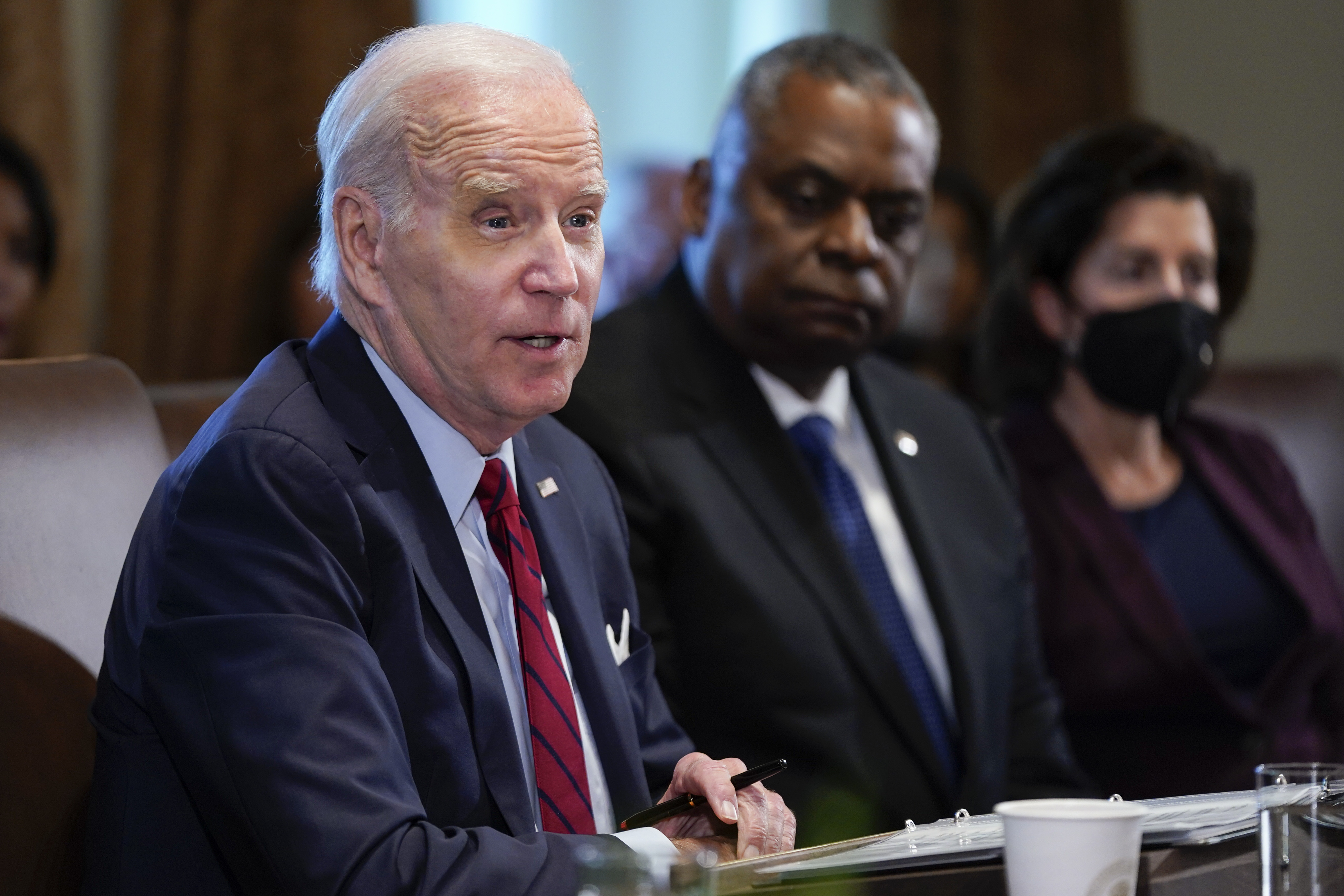 FILE - President Joe Biden speaks during a cabinet meeting at the White House, Jan. 5, 2023, in Washington. (AP Photo/Patrick Semansky, File)