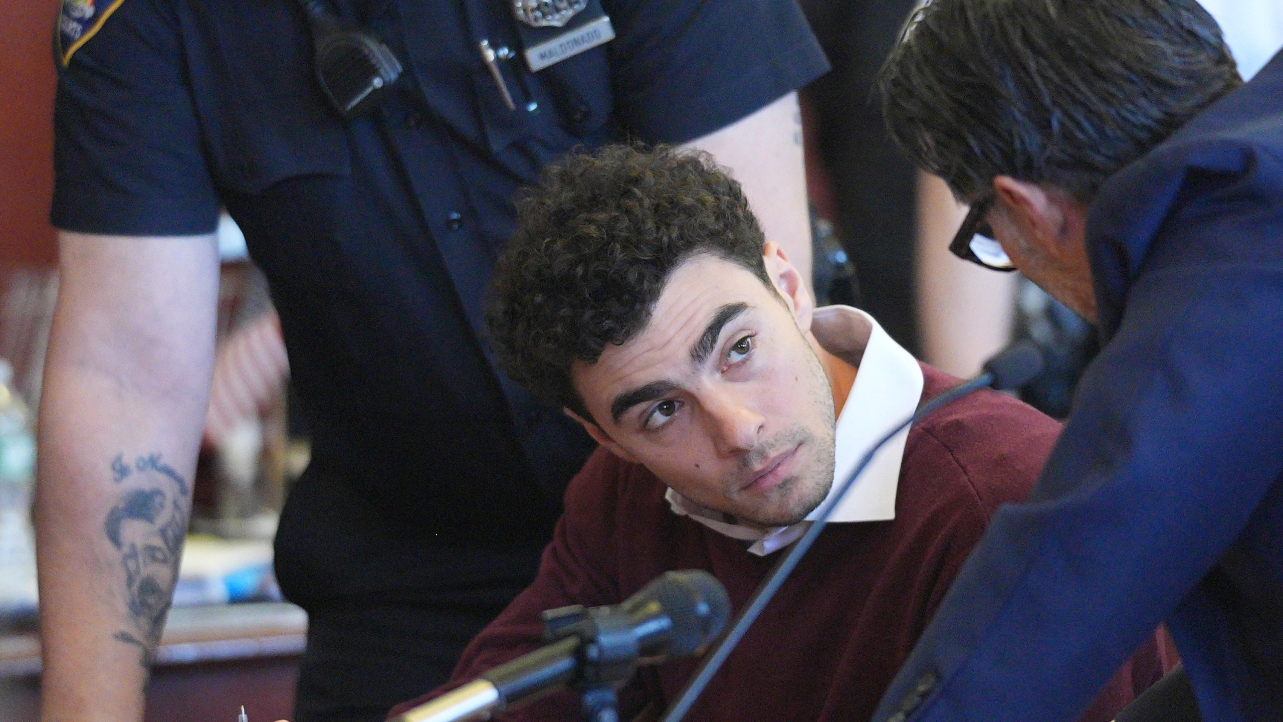 Luigi Mangione appears in Manhattan Criminal court for his arraignment on state murder and terror charges in the killing of UnitedHealthcare CEO Brian Thompson, Monday, Dec. 23, 2024, in New York. (Curtis Means/Pool Photo via AP)