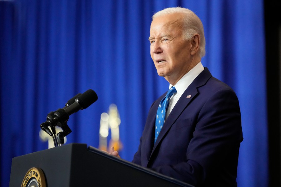 President Joe Biden speaks at the Department of Labor in Washington, Monday, Dec. 16, 2024. (AP Photo/Ben Curtis)