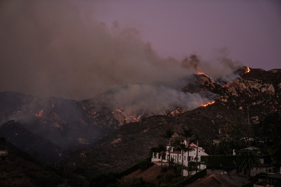 FILE - The Franklin Fire burns in Malibu, Calif., Dec. 10, 2024. (AP Photo/Jae C. Hong, File)