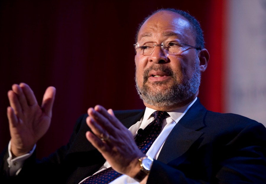 FILE - Richard Parsons, Chairman of Citigroup, speaks at Time Warner's headquarters Monday, June 15, 2009 in New York. (AP Photo/Mark Lennihan, File)