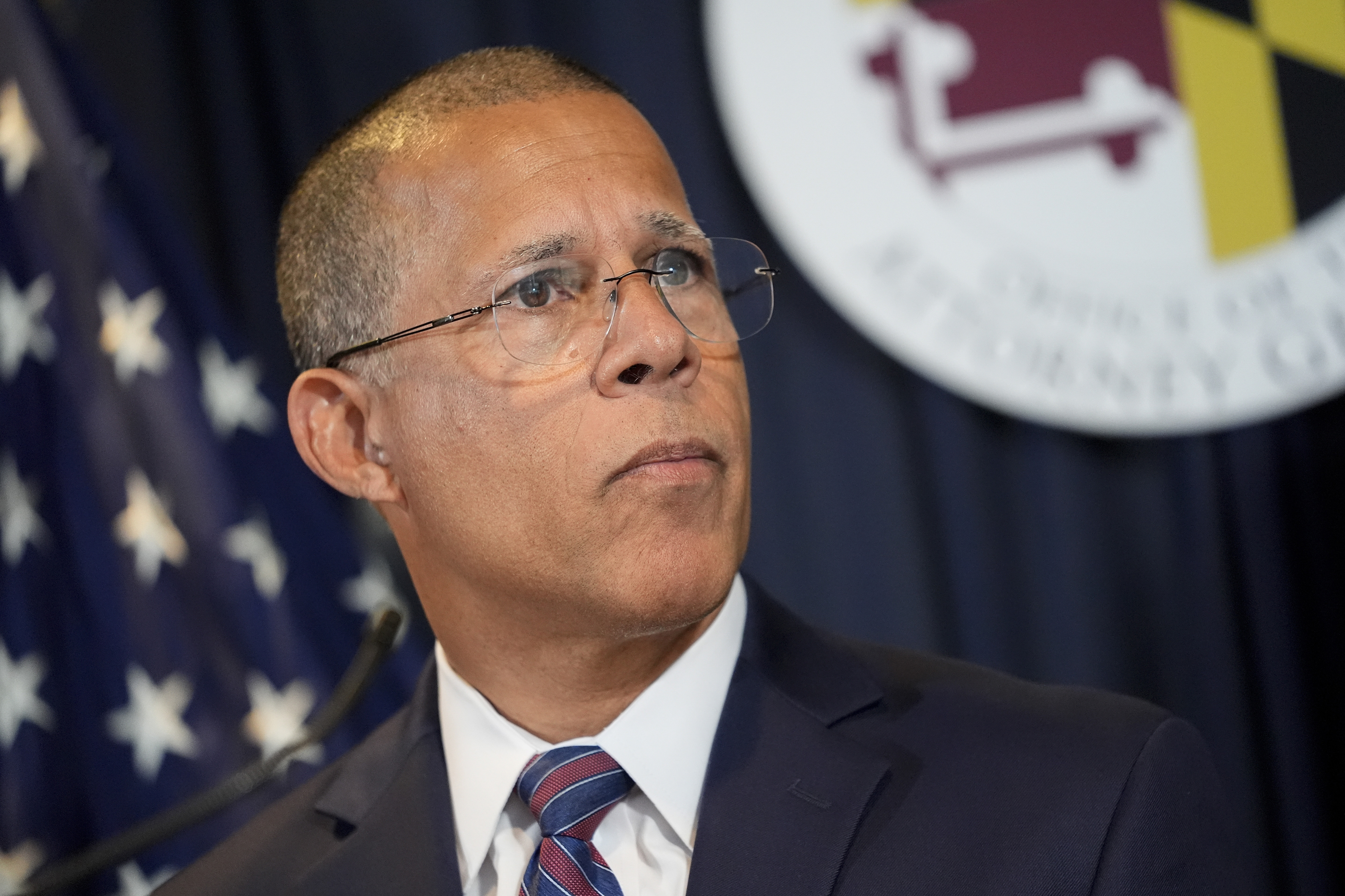 FILE - Maryland Attorney General Anthony Brown speaks during a press conference on Sept. 24, 2024, in Baltimore. (AP Photo/Stephanie Scarbrough, File)