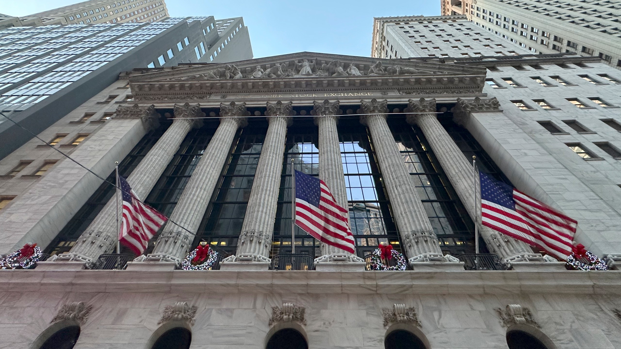 FIL:E - The New York Stock Exchange is shown in New York's Financial District on Dec. 23, 2024. (AP Photo/Peter Morgan, File)