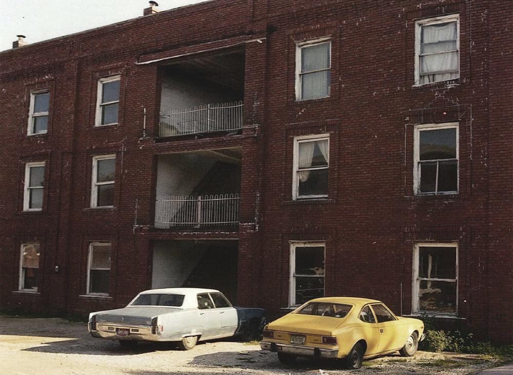 This image provided by the Mansfield Police Department shows the apartment building where Debra Lee Miller, a local waitress who was beaten to death on April 29, 1981 in Mansfield, Ohio,(Mansfield Police Department via AP)