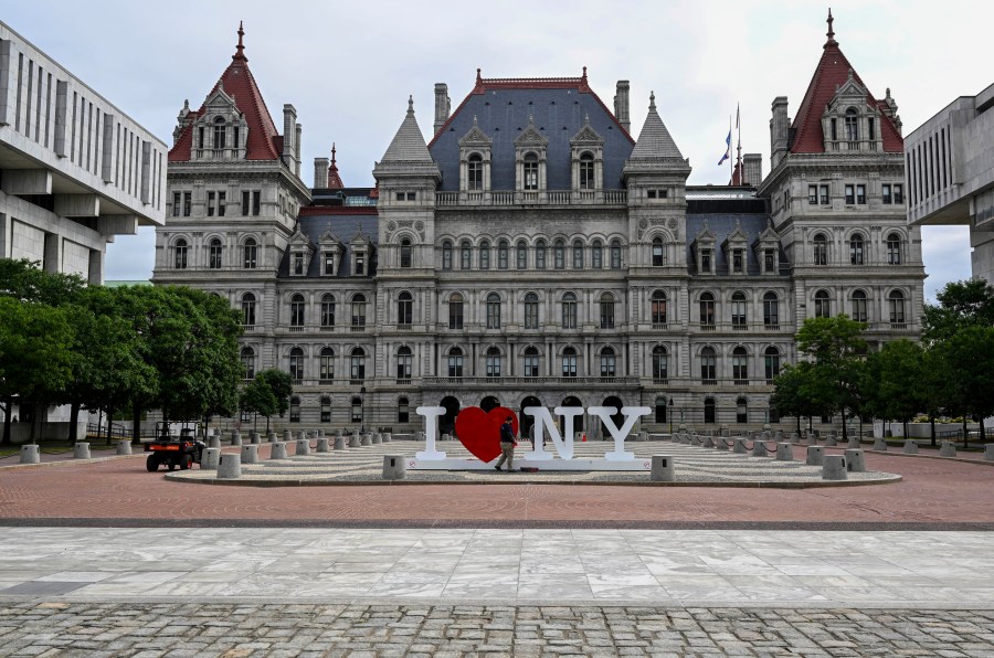 FILE - The New York Capitol stands in Albany, N.Y., June 20, 2023. (AP Photo/Hans Pennink, File)