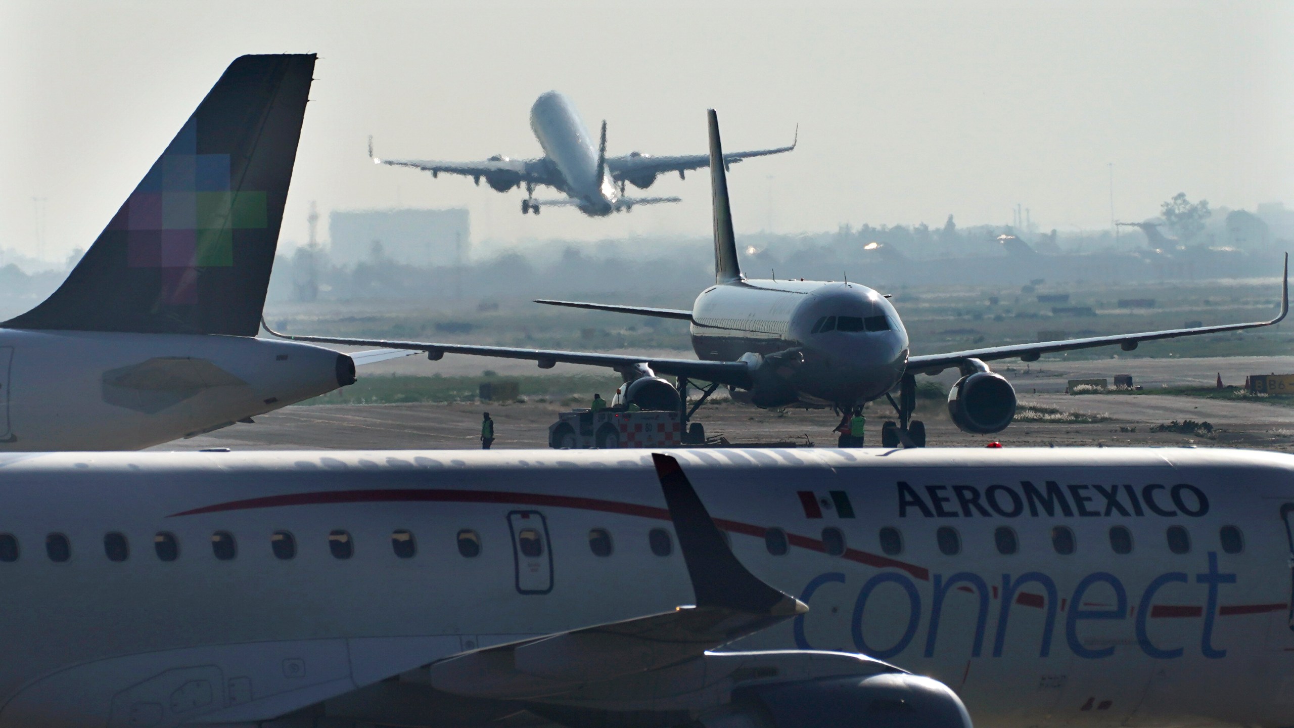 FILE - An AeroMexico plane taxis on the tarmac of the Benito Juarez International Airport in Mexico City, May 12, 2022. (AP Photo/Marco Ugarte, File)