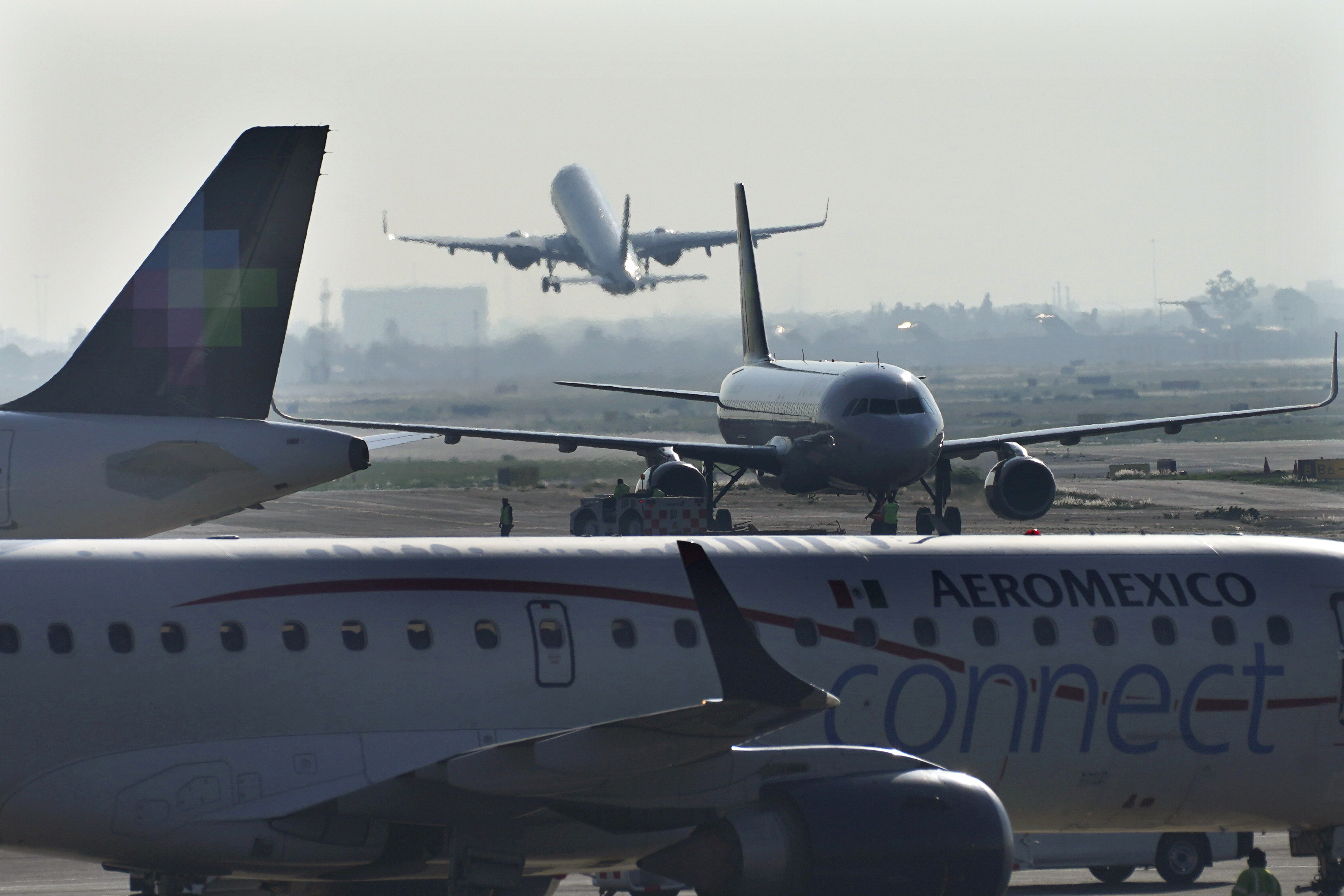 FILE - An AeroMexico plane taxis on the tarmac of the Benito Juarez International Airport in Mexico City, May 12, 2022. (AP Photo/Marco Ugarte, File)