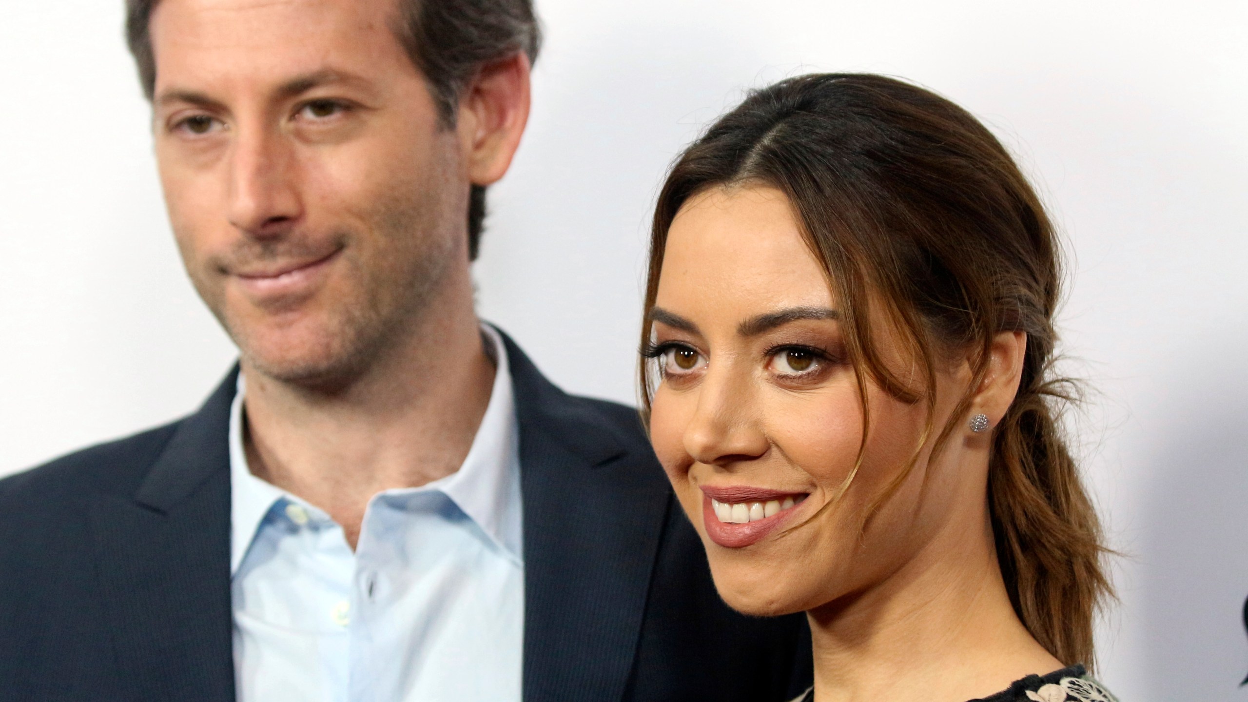 FILE - Aubrey Plaza, right, and Jeff Baena arrive at the premiere of "The Little Hours" at the 2017 Los Angeles Film Festival in Culver City, Calif., on Monday, June 19, 2017. (Photo by Willy Sanjuan/Invision/AP, File)