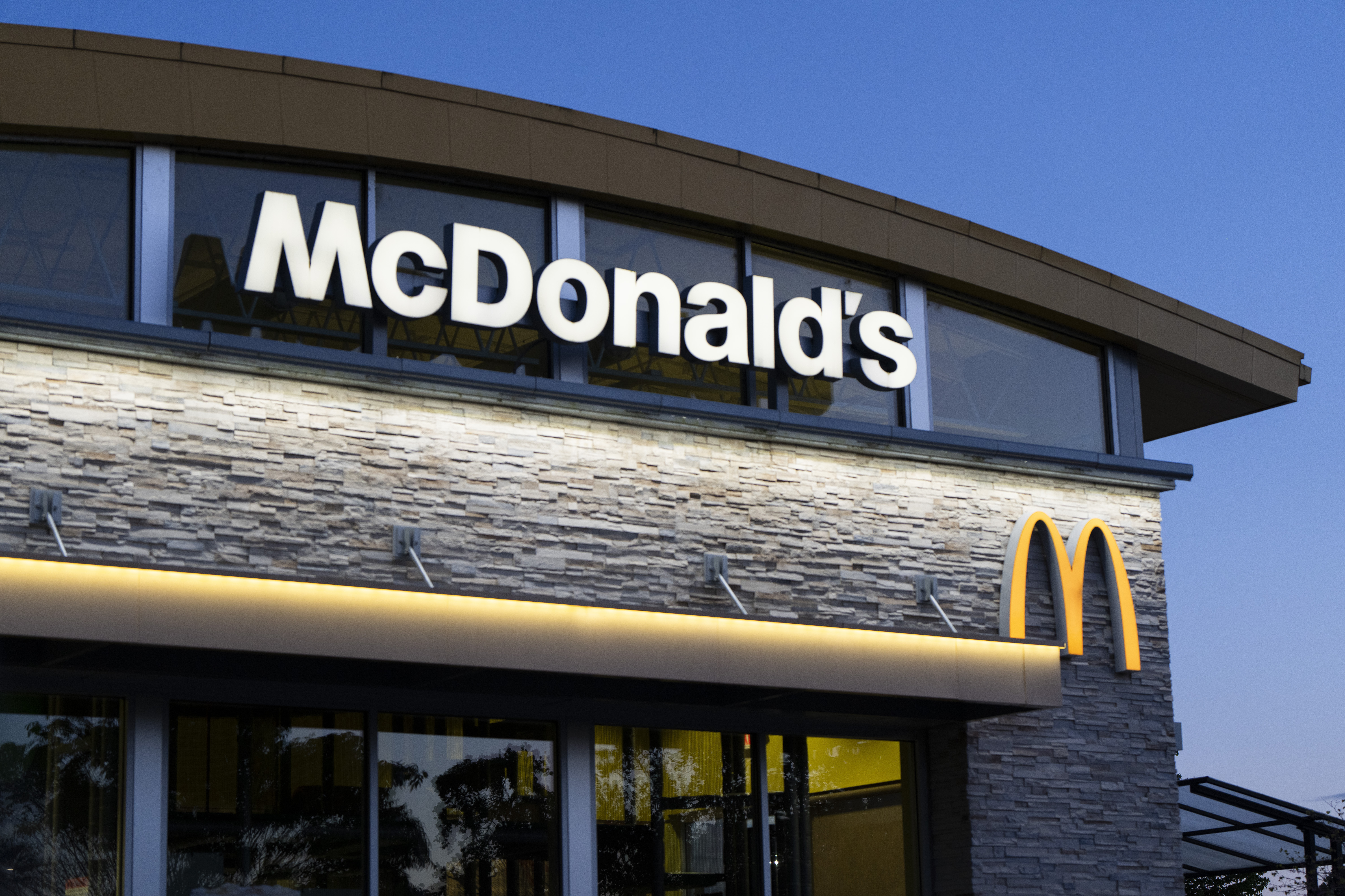 FILE - A McDonald's restaurant stands in Albany, Ore., April 29, 2024. (AP Photo/Jenny Kane, File)