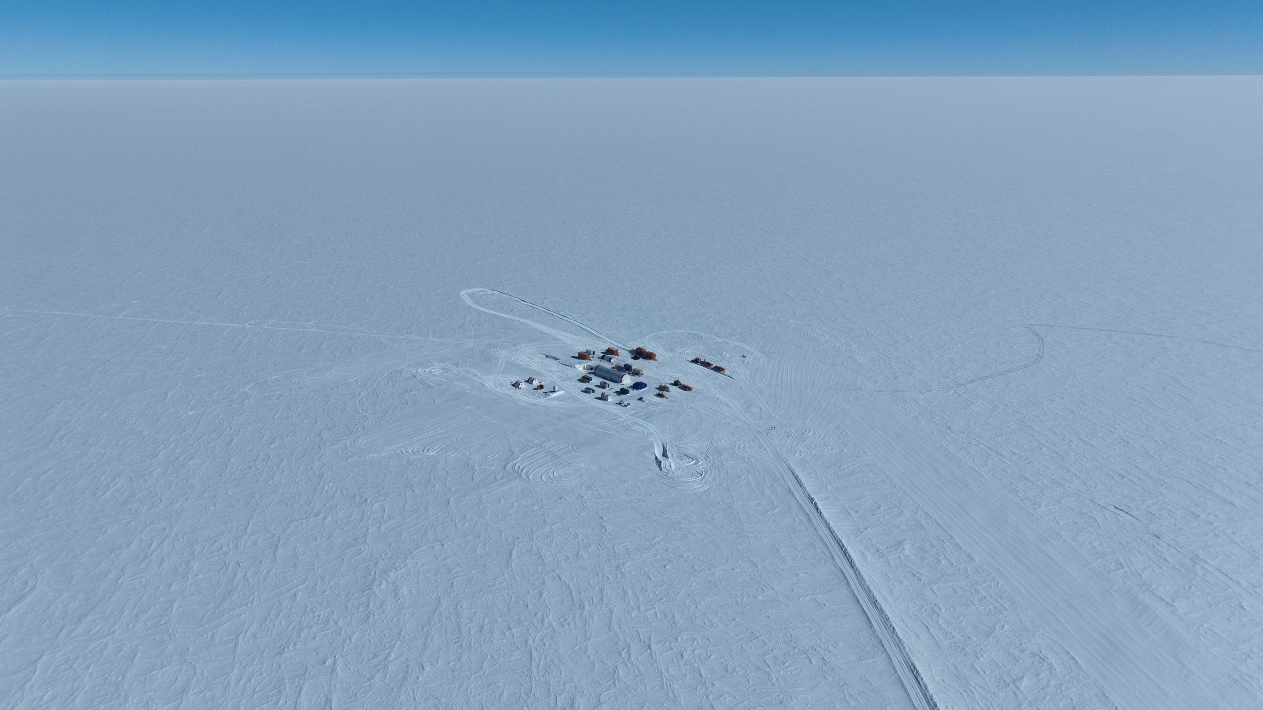 Little Dome C field base and drilling station sits in eastern Antarctica on Tuesday, Jan. 7, 2025. (PNRA/IPEV Beyond Epica via AP)